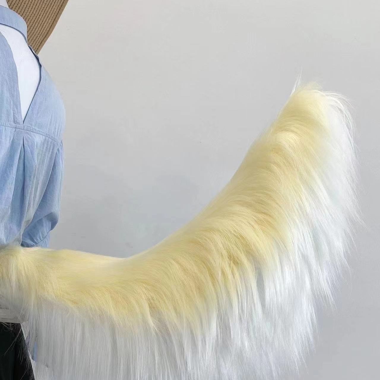 Handmade plush electric movable animal tail