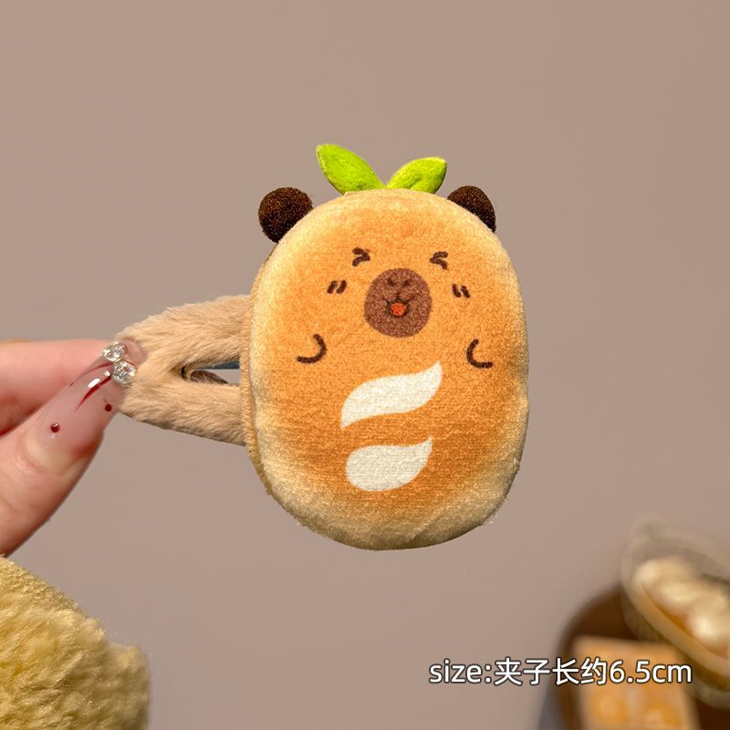 Cartoon fun cookie burger plush hairpin