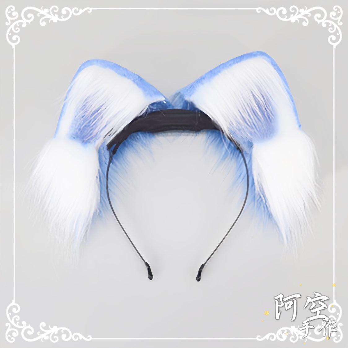 Simulated animal ears electric movable cat ears wolf fox ear headband rechargeable
