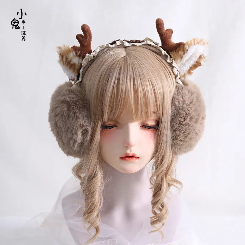 New Year's Deer Headband Girl Lolita Christmas