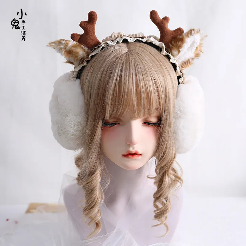 New Year's Deer Headband Girl Lolita Christmas