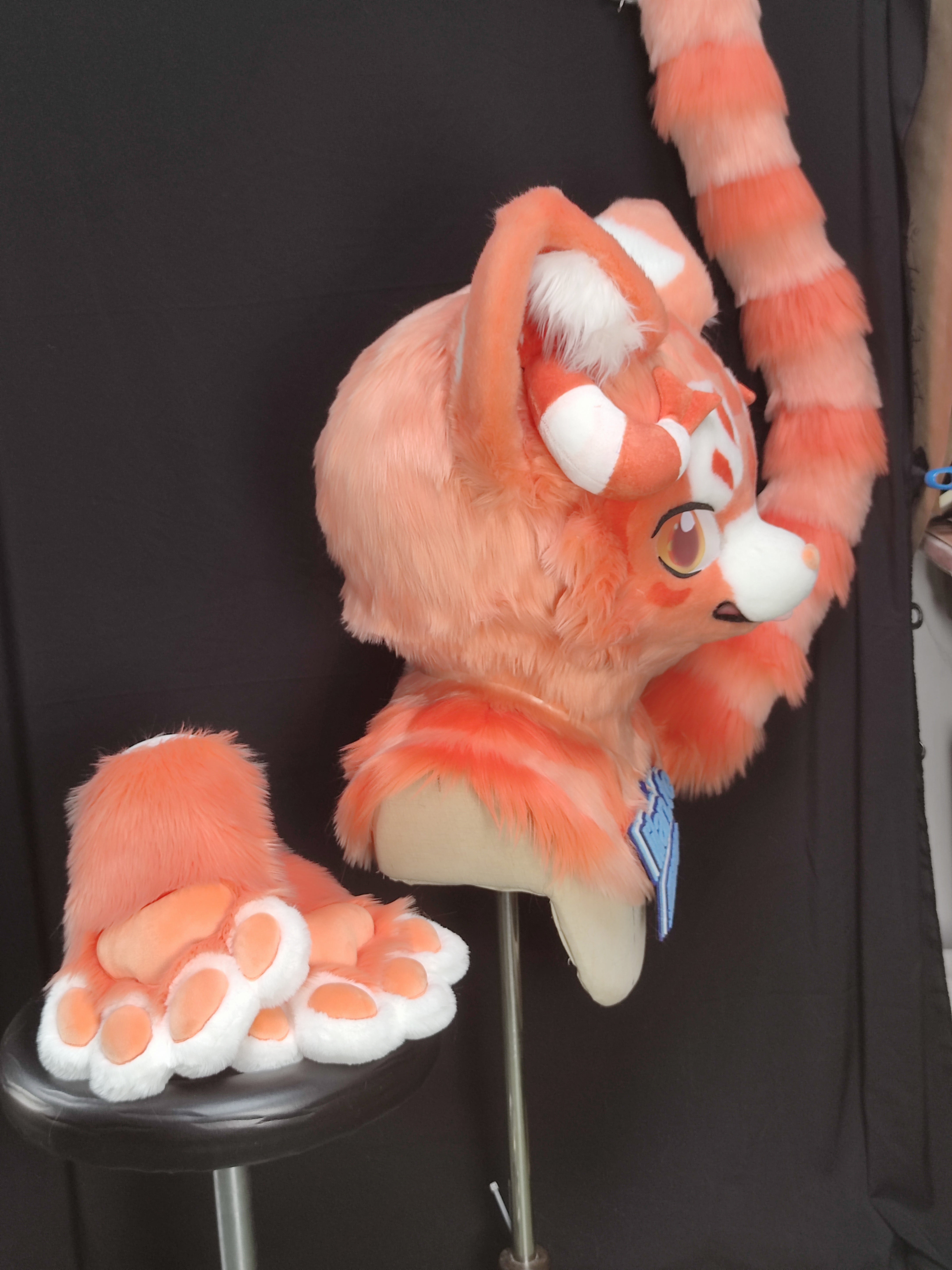 [Tiger] Shrimp Tiger Kemono Fursuits Stock (Gift Handpaws+Tail)