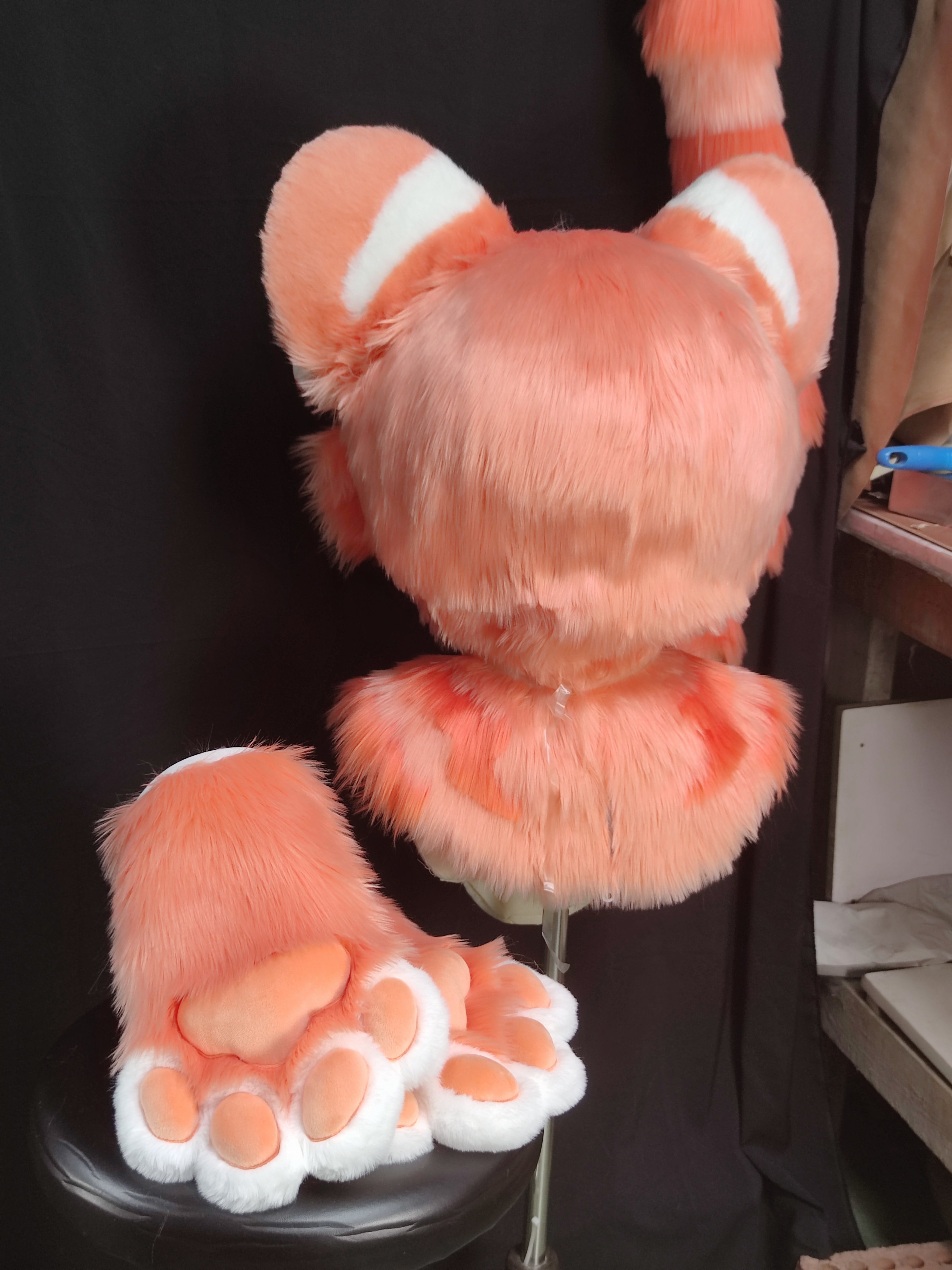 [Tiger] Shrimp Tiger Kemono Fursuits Stock (Gift Handpaws+Tail)