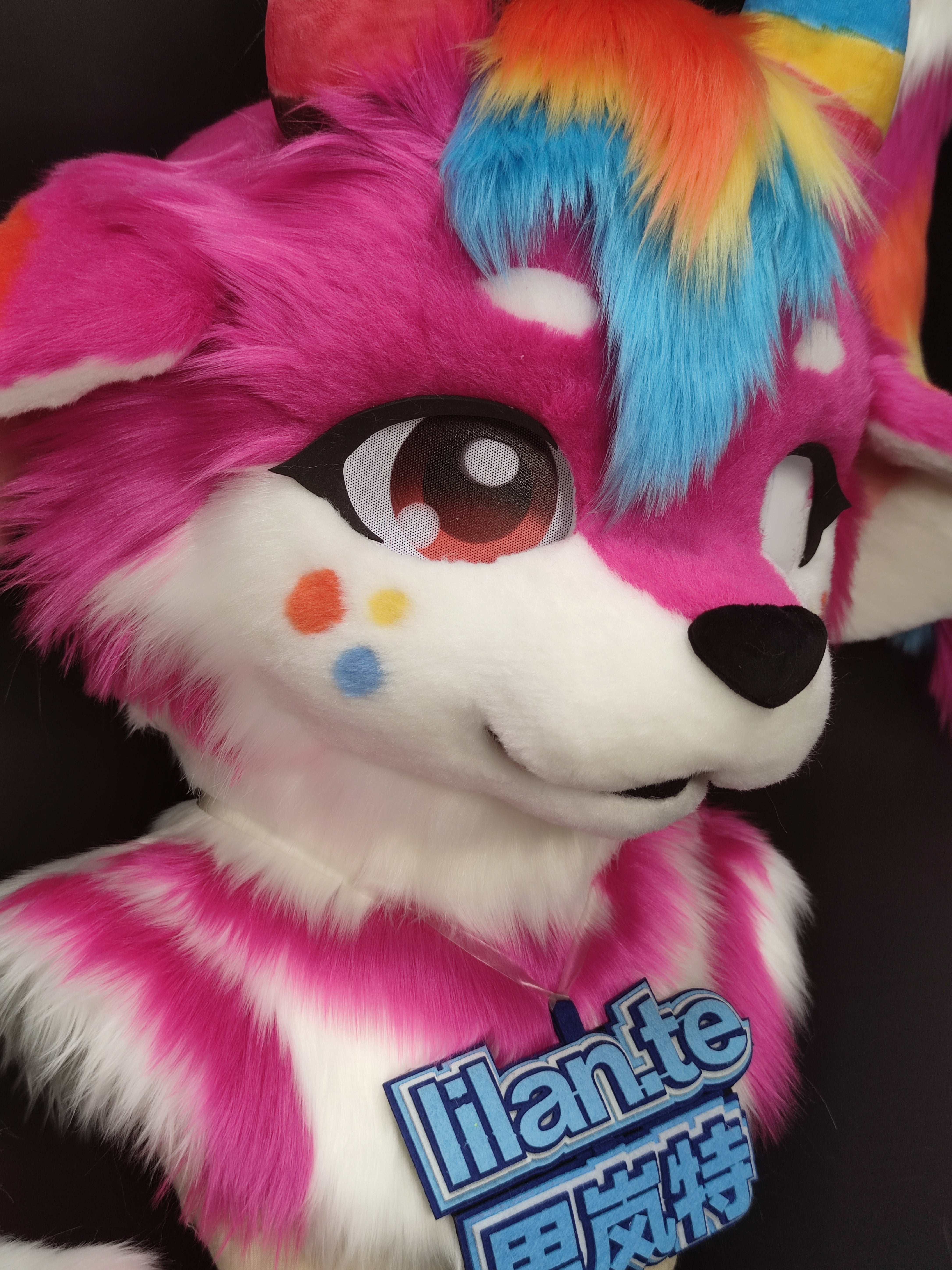 [Bull] Rose Red Three Primary Colors Bull Kemono Fursuits Stock (Gift Handpaws+Tail)