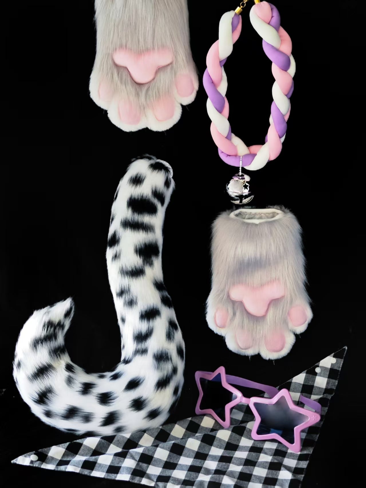 Zombie Doll Fox Kemono Head Fursuit (Gift Handpaws+Tail)