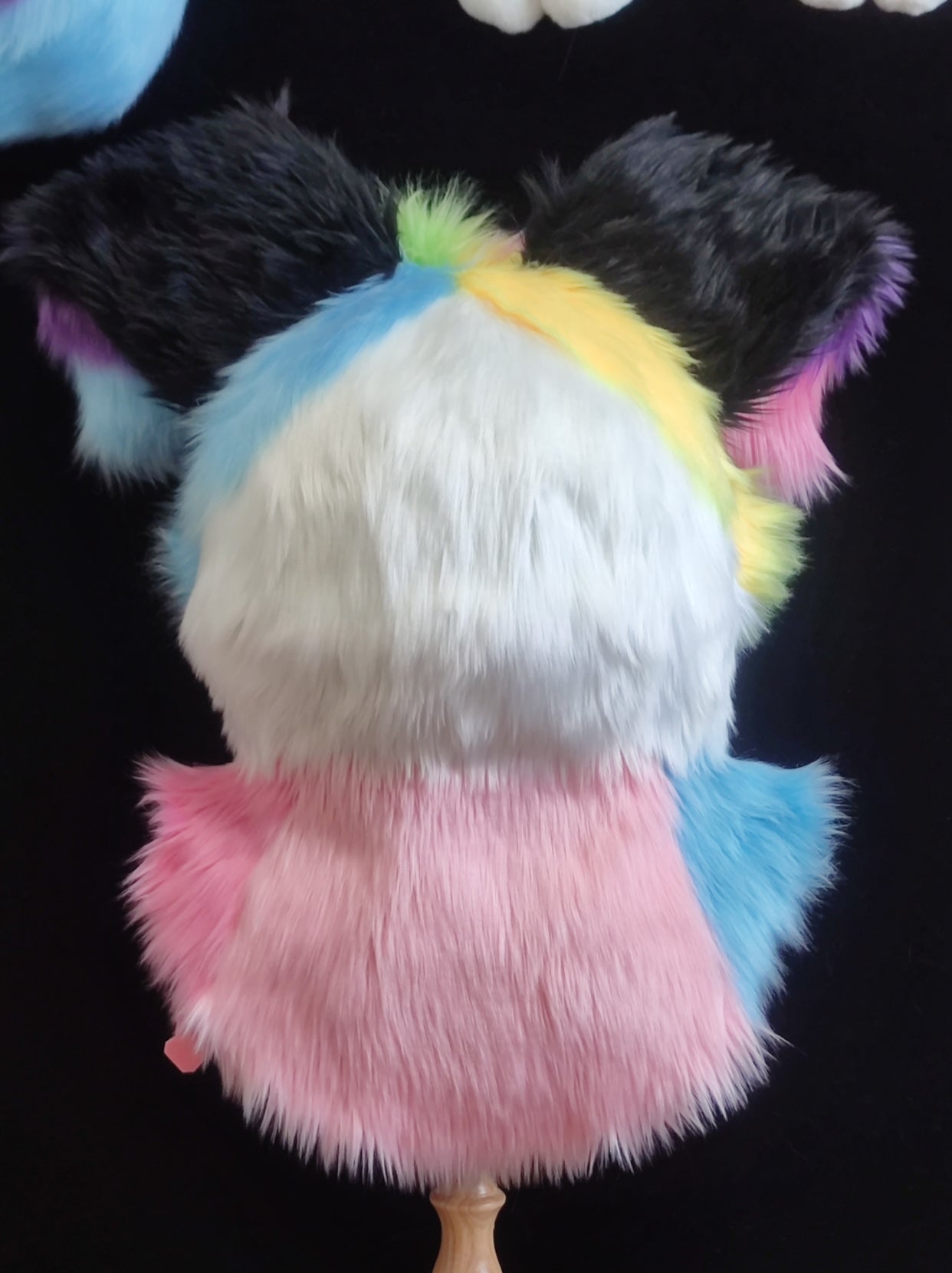 Rainbow Puppy Kemono Head Fursuit (Gift Handpaws+Tail)