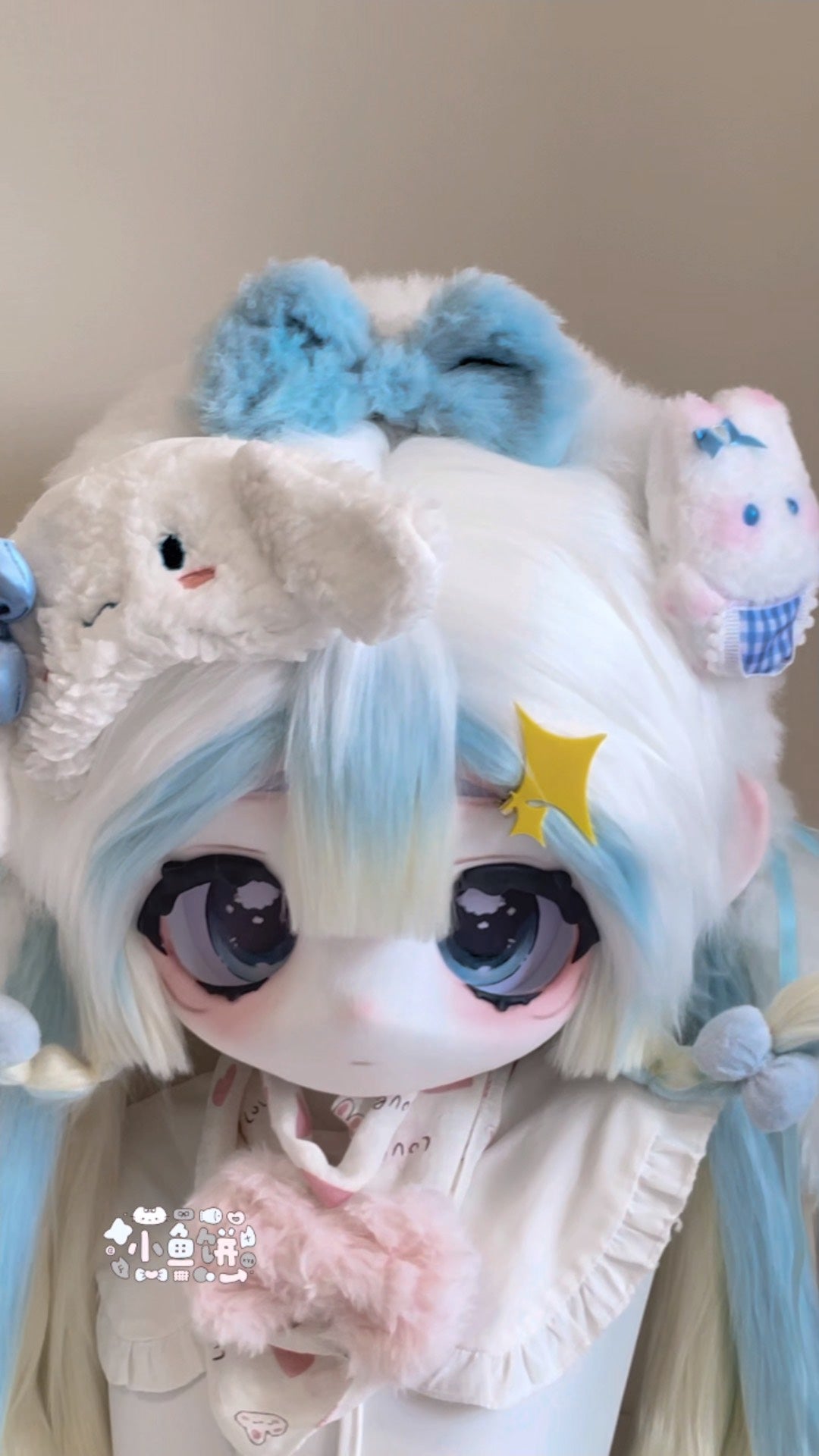 Blue White OC Head Fursuit