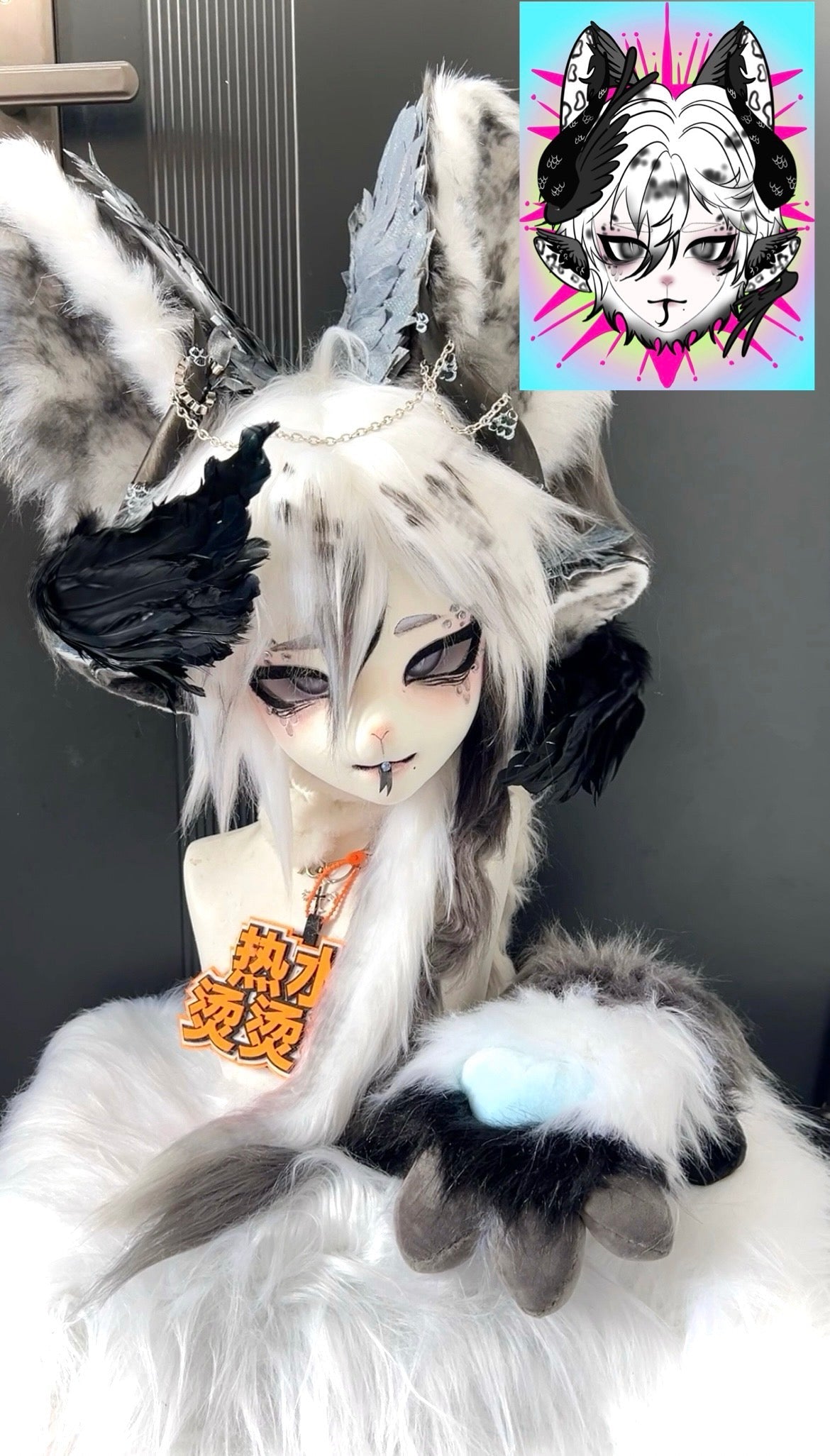[Dragon] Raven Linnorm Kemono Fursuits Stock (Gift Handpaws+Tail)