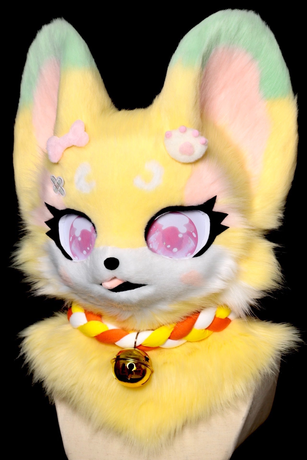 Peach Puppy Kemono Head Fursuit