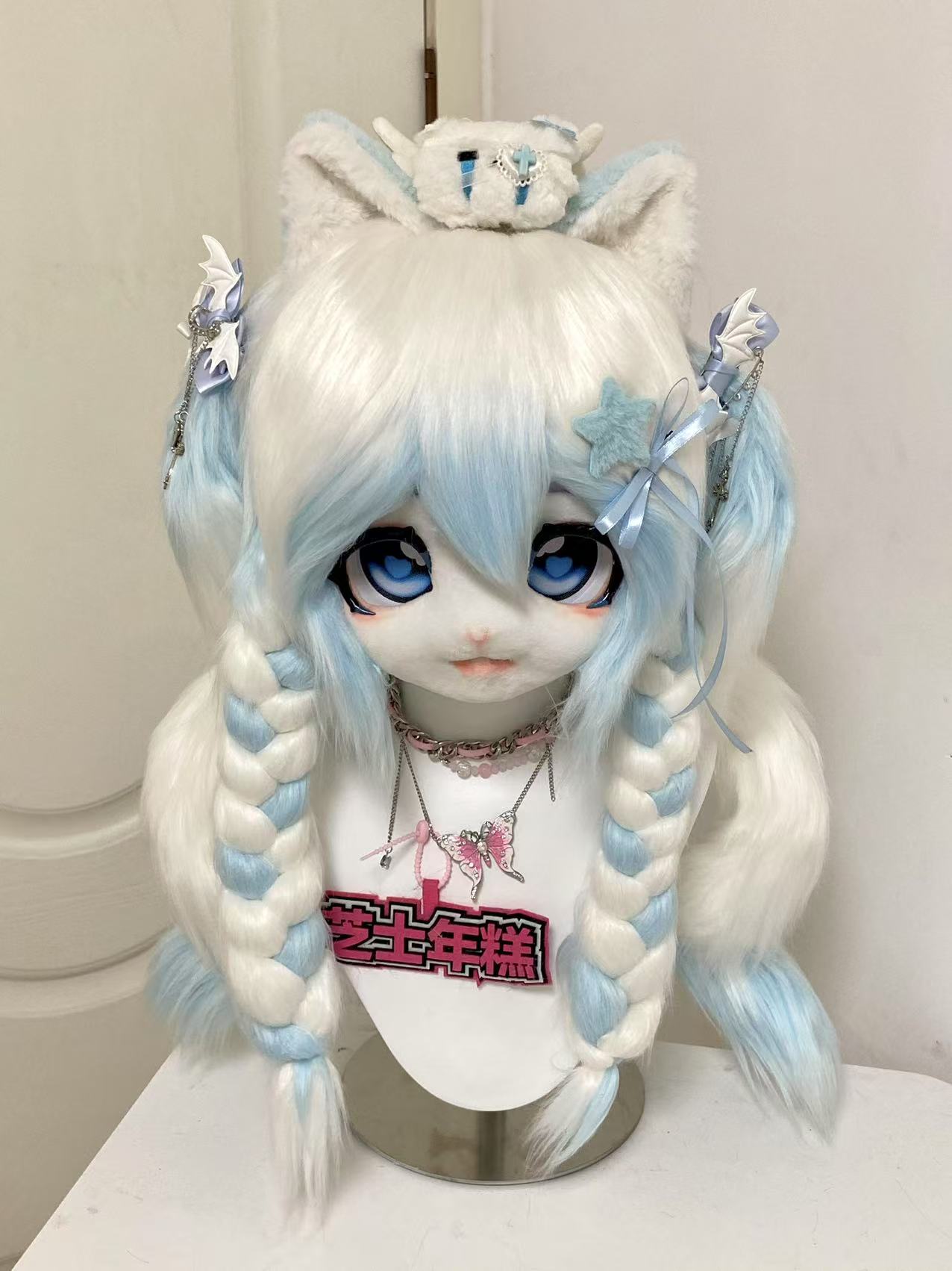 Angel Kitten Kig Head Fursuit