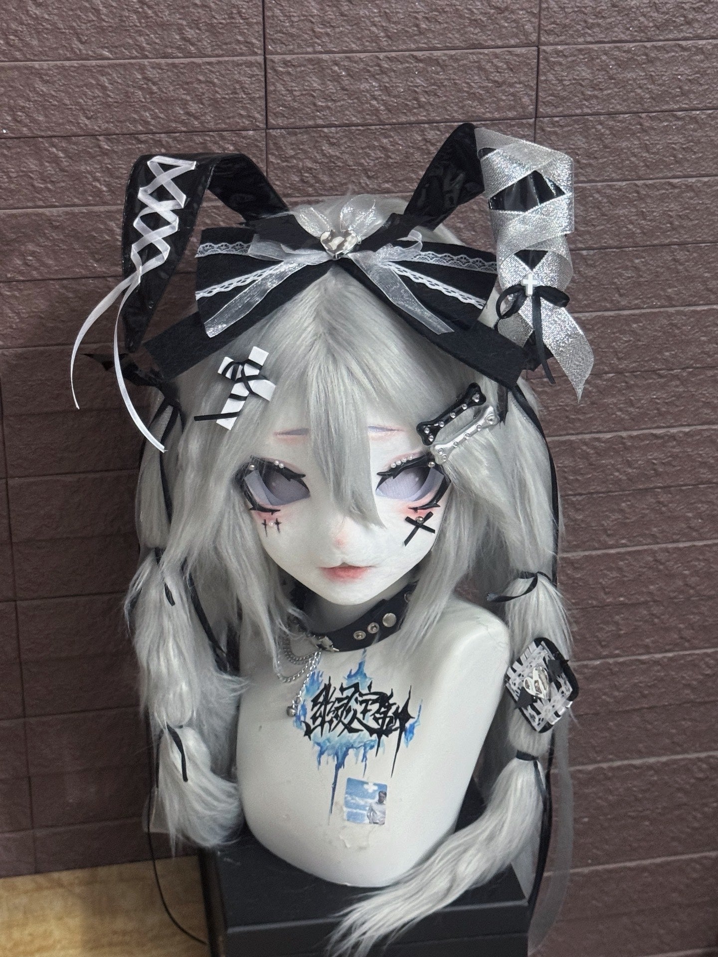 Gothic Twin Tail Bunny Kig Head Fursuit