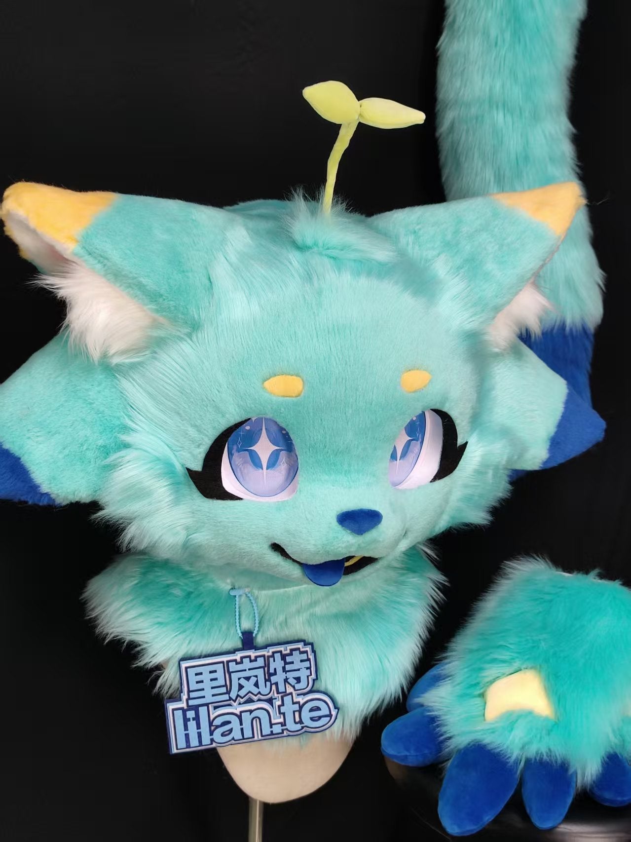 Four Ears Dragon Kemono Head Fursuit (Gift Handpaws+Tail)