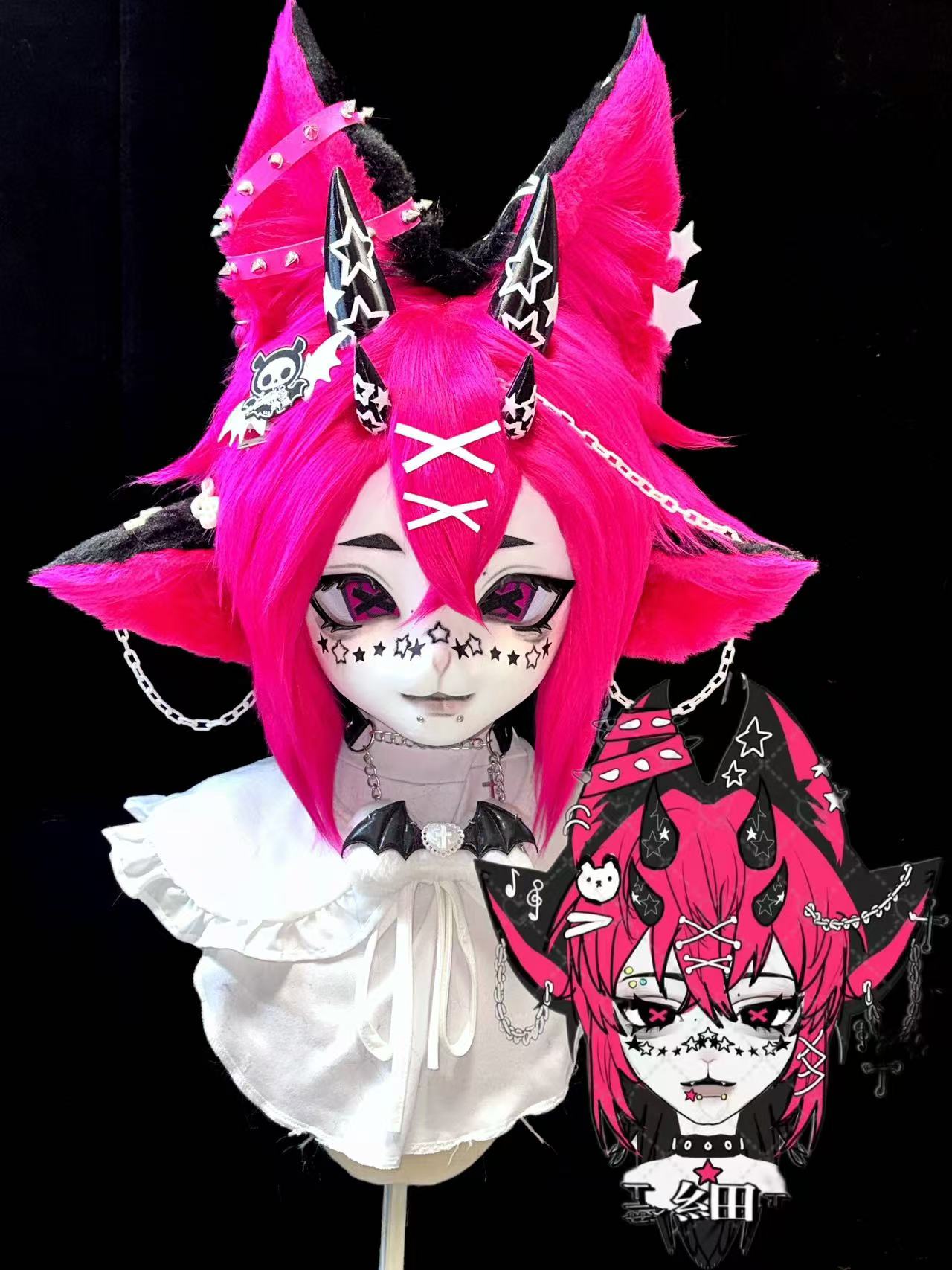 Y2K Four-Ears Fox Kig Head Fursuits