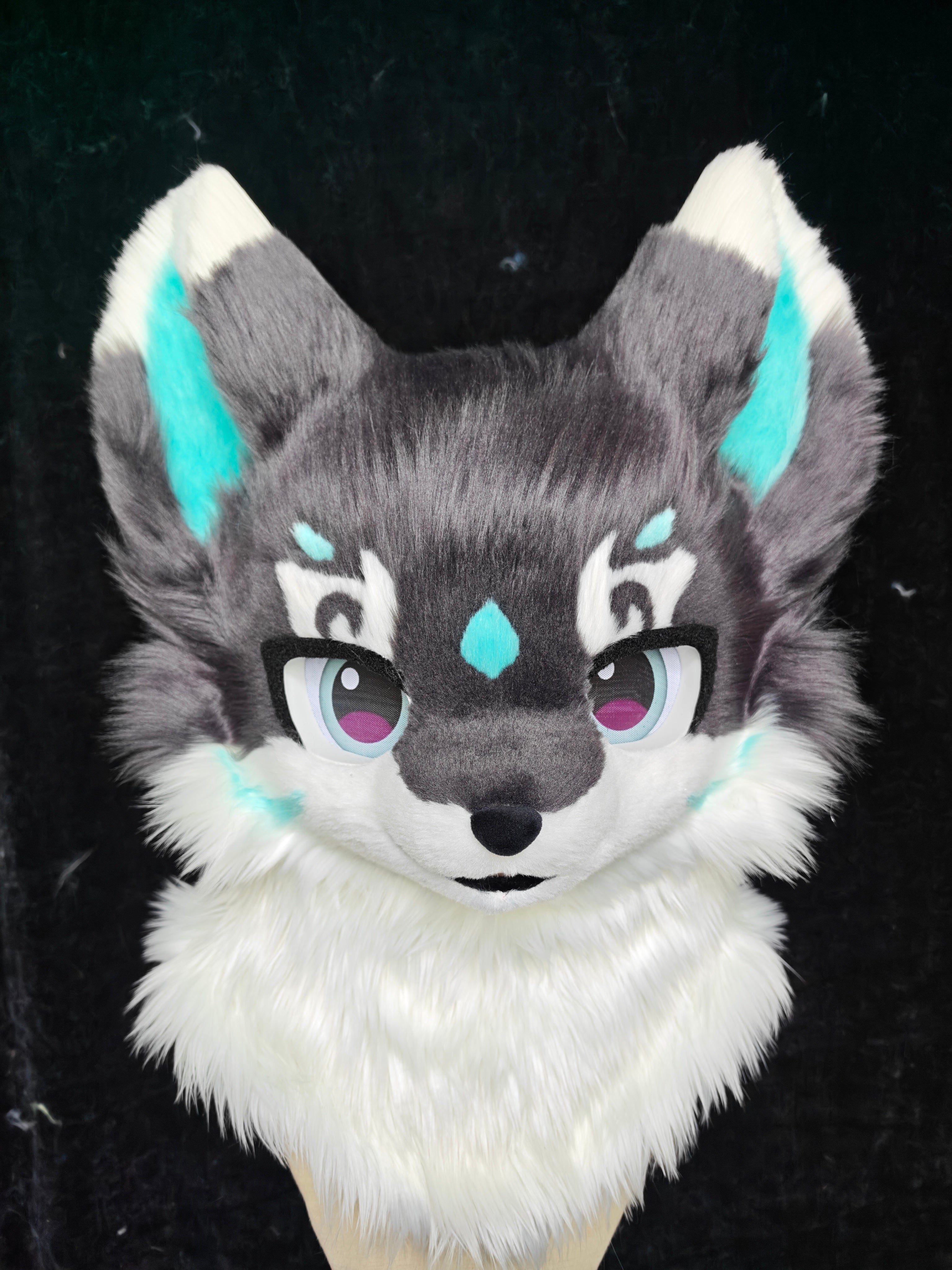 Grey Puppy Kemono Head Fursuit (Gift Handpaws)