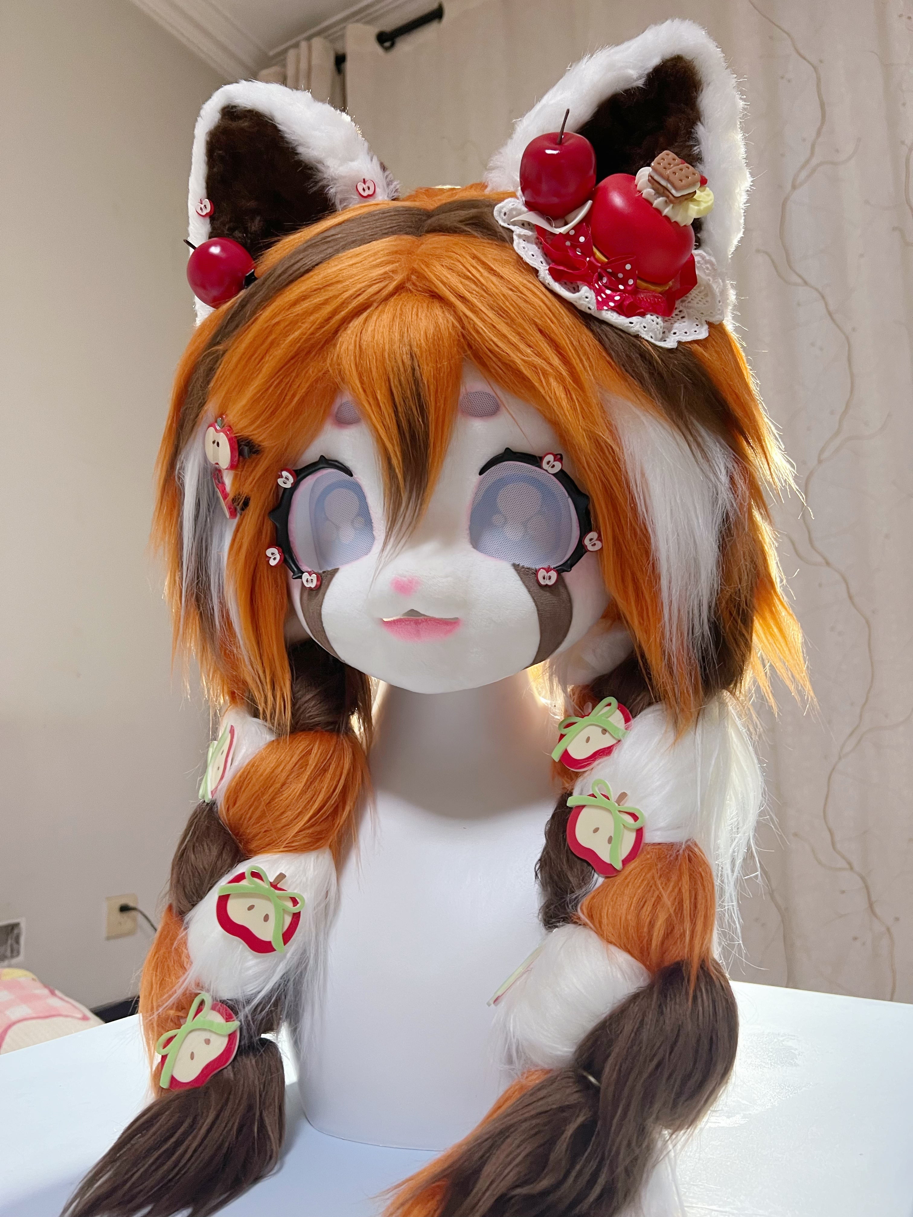 Apple Kitten Fox Kig Head Fursuit