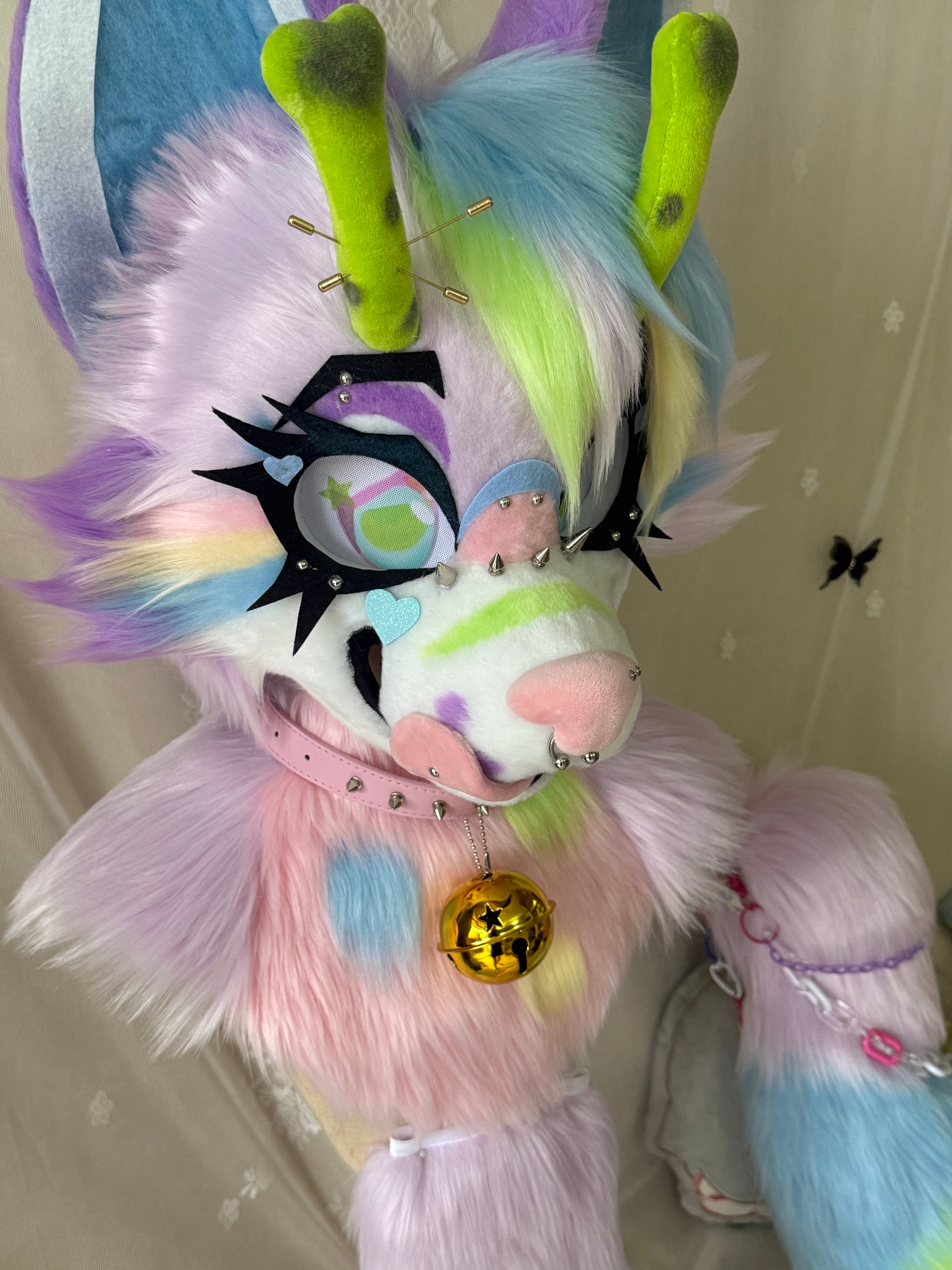 Alien Kitten Toony Head Fursuit (Gift Handpaws+Tail)