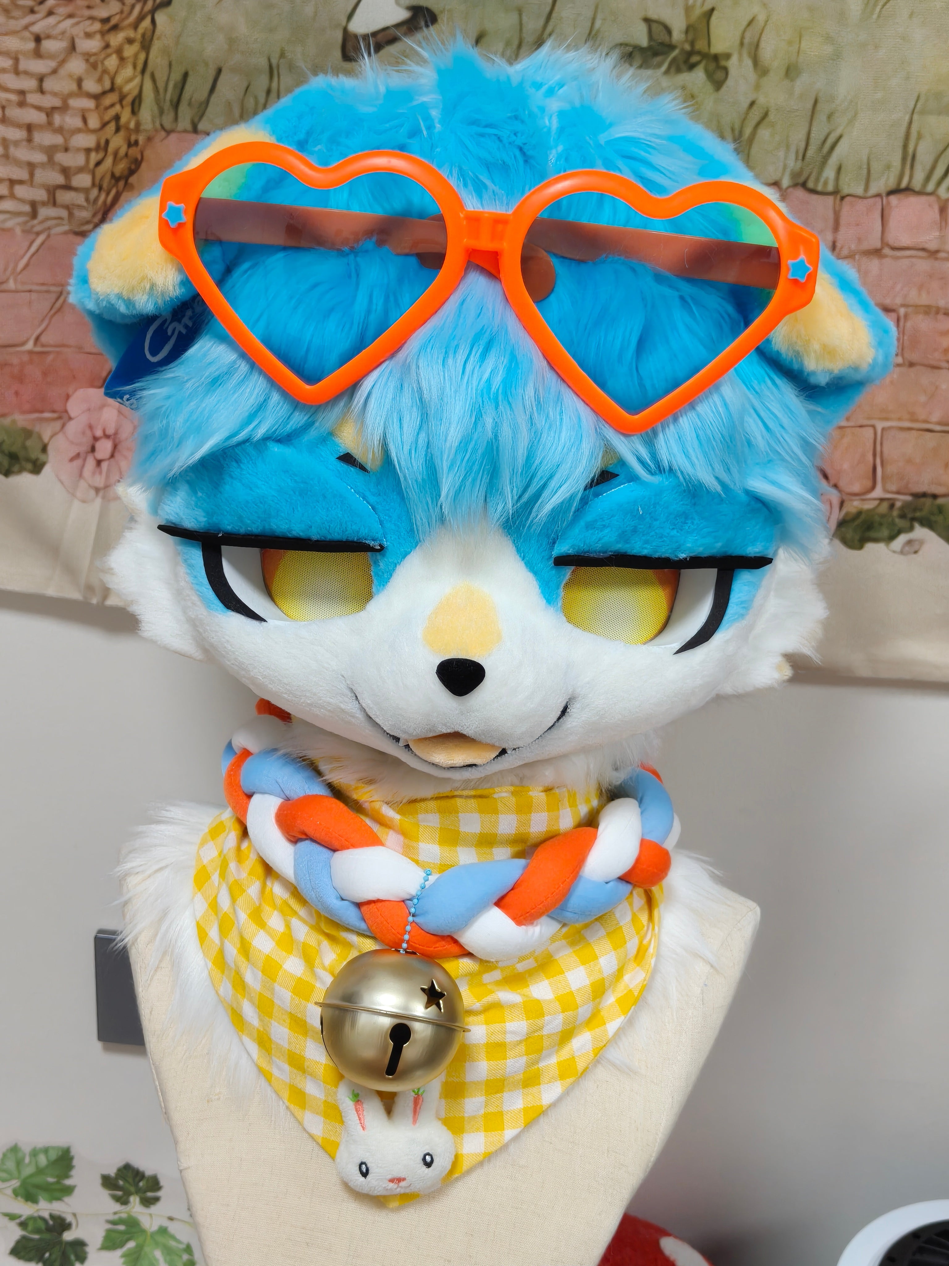 Cloud Blue Puppy Kemono Head Fursuit