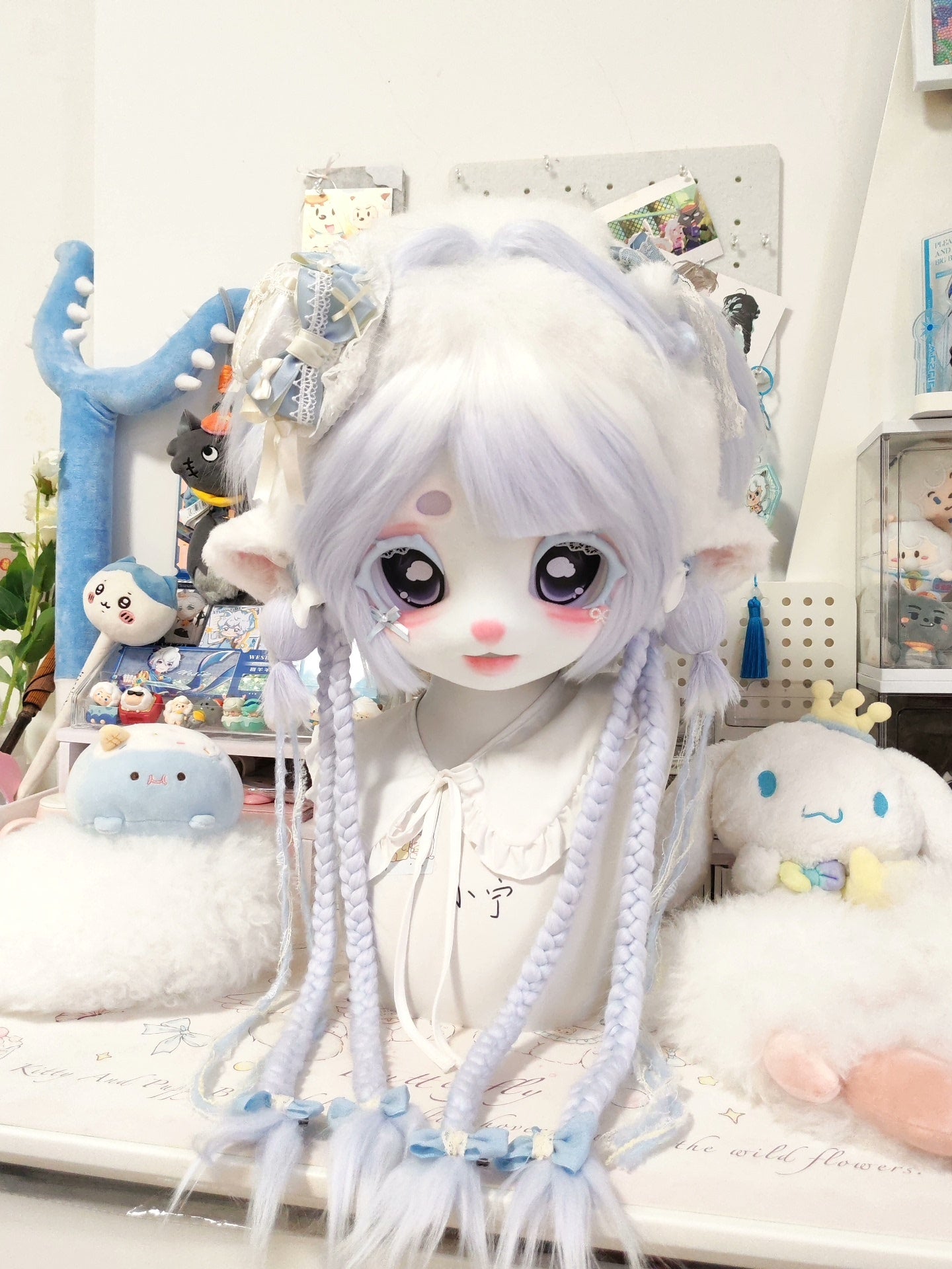 Purple Lamb Kig Full-Set Fursuits (Gift Handpaws+Feetpaws+Tail)