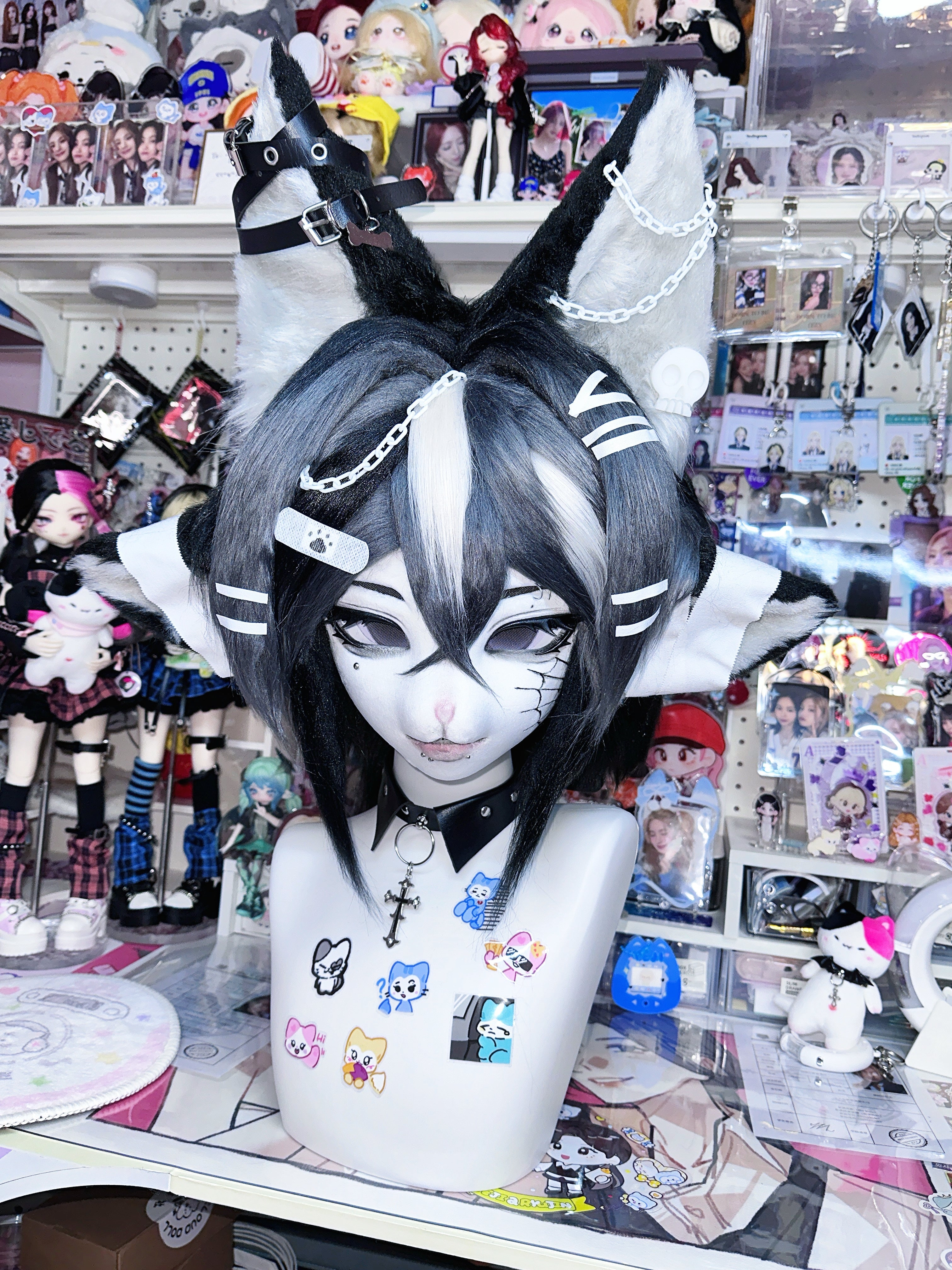 Four-Ears Fox Kig Head Fursuit