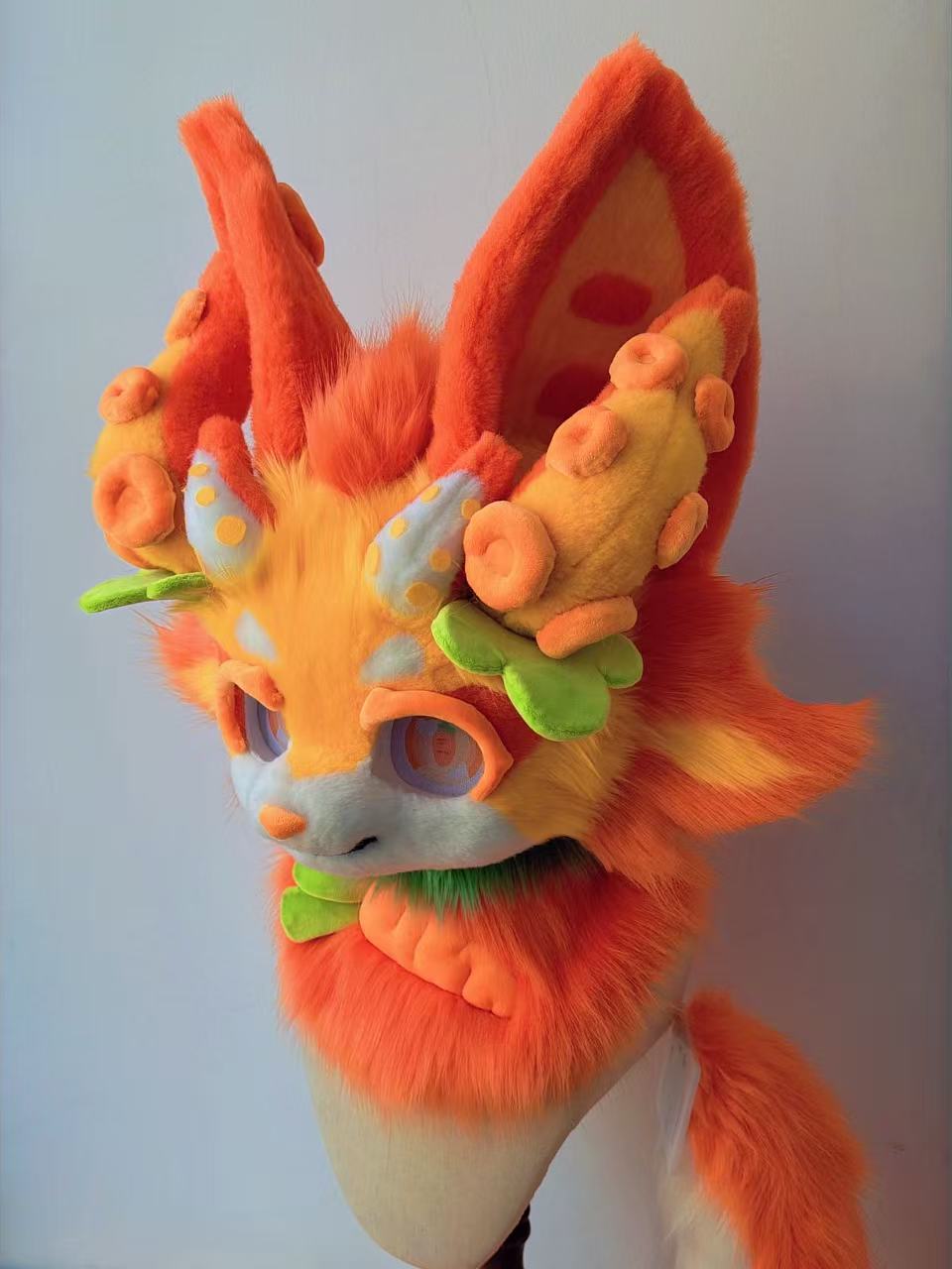 Carrot Octopus Kitten Kemono Head Fursuit (Gift Handpaws+Tail)