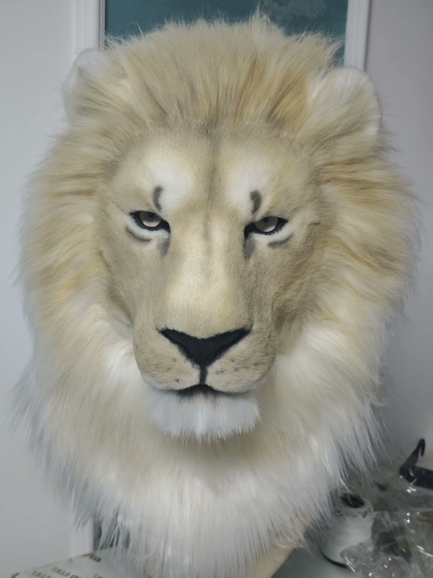 White Lion Realistic Head Fursuit