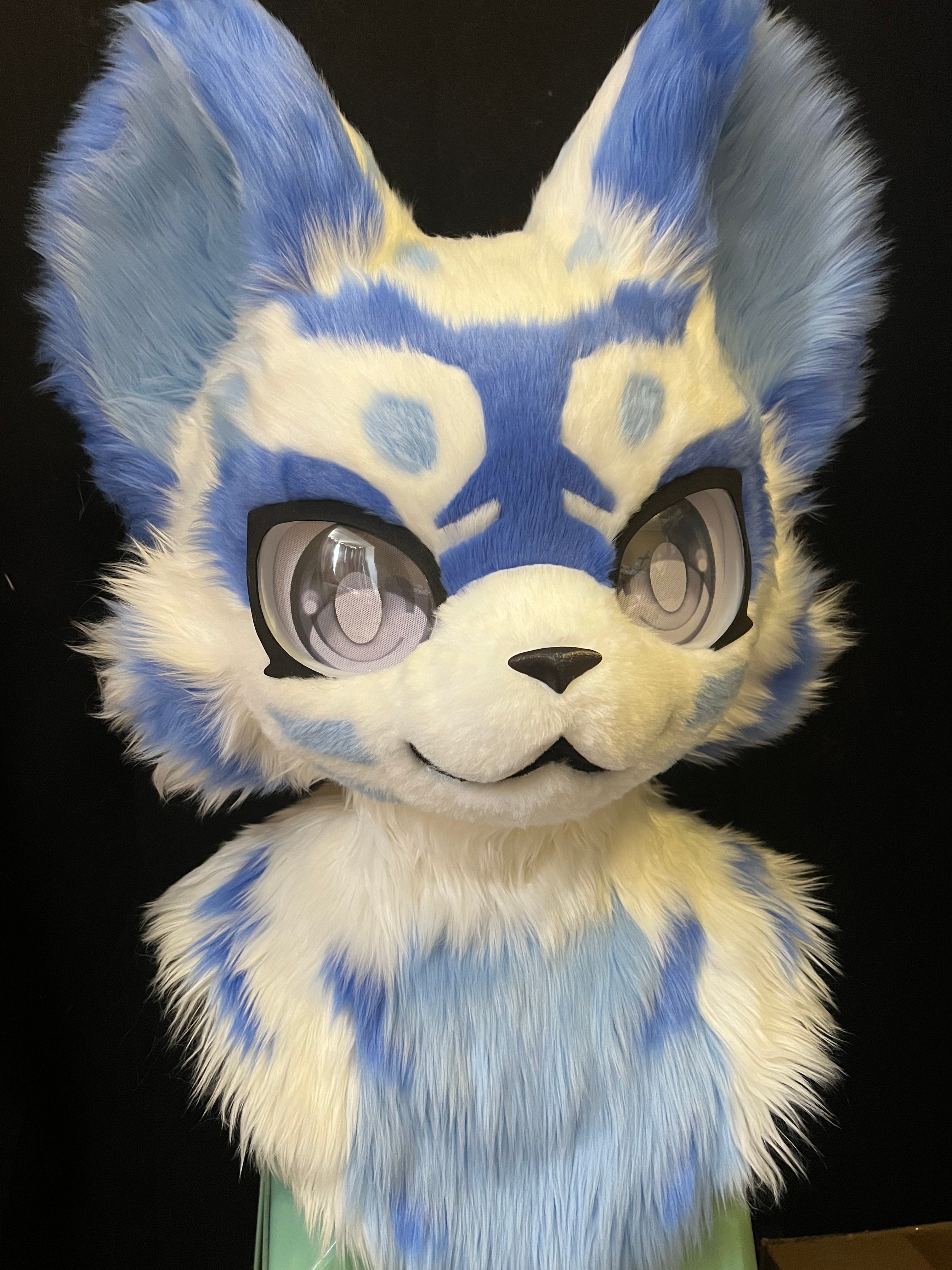 Blue White Tiger Kemono Head Fursuit