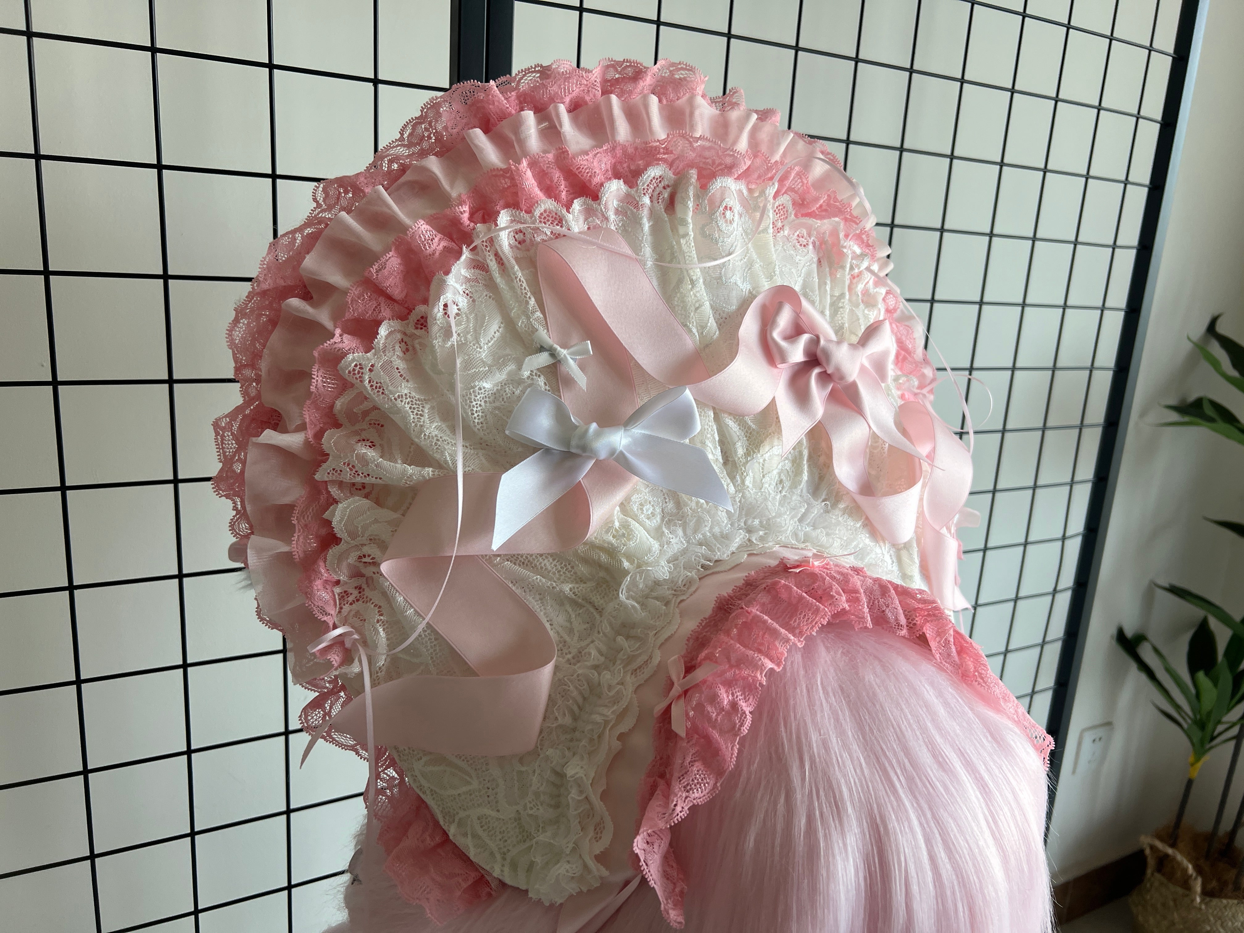 [Bunny] Pink Lolita Bunny Kig Fursuits Stock (Gift Handpaws+Tail)