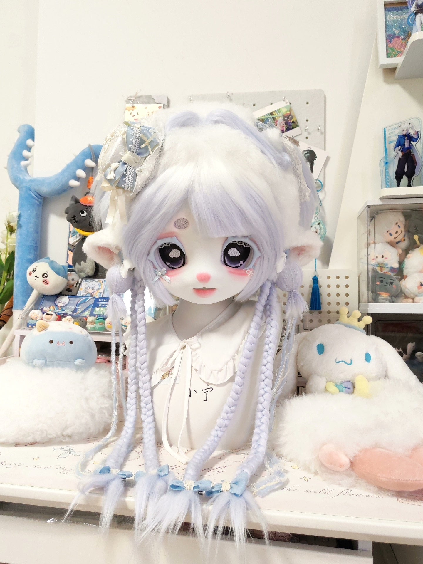 Purple Lamb Kig Full-Set Fursuits (Gift Handpaws+Feetpaws+Tail)