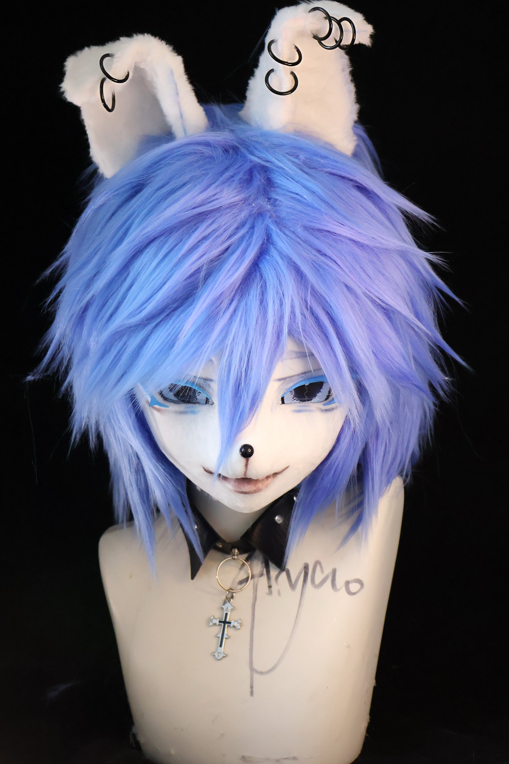 Blue Bunny Kig Head Fursuit