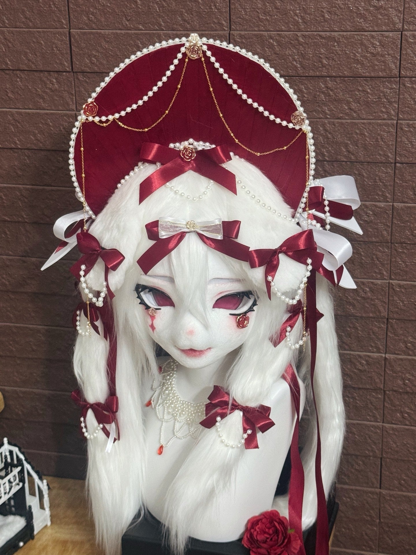 Rose Bunny Kig Head Fursuit
