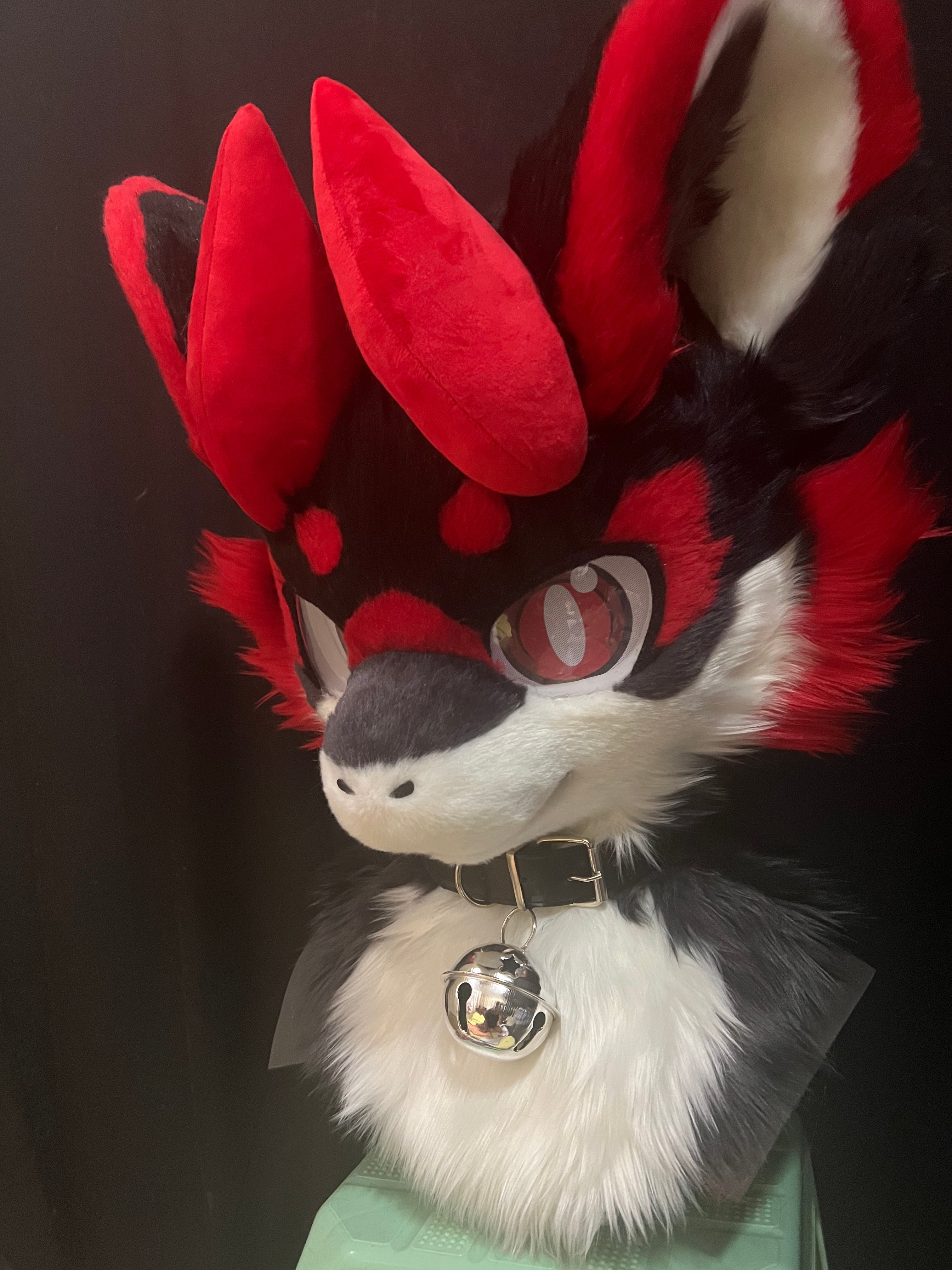Dark Red Dragon Kemono Head Fursuit