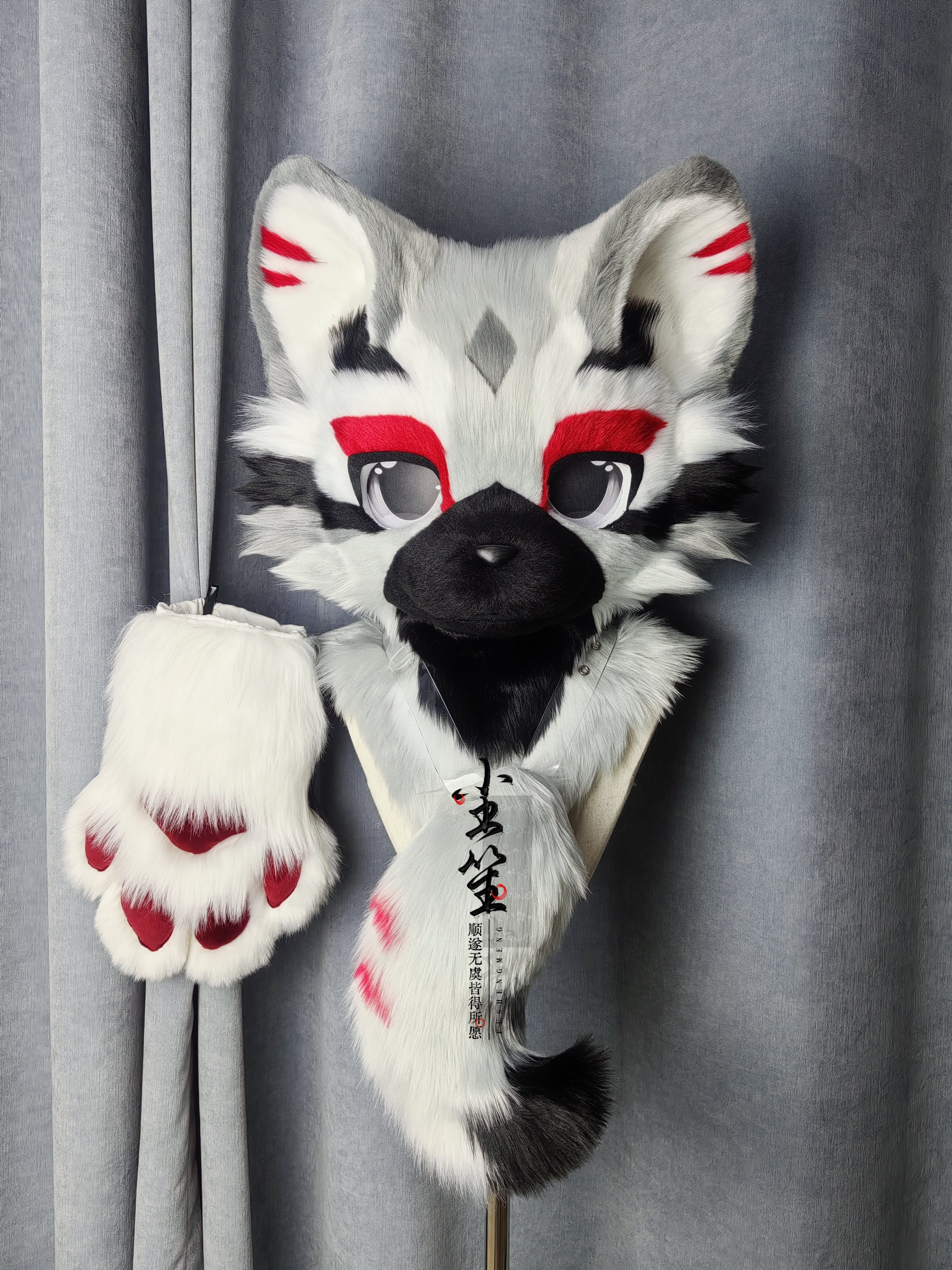 Gray Tiger Kemono Head Fursuit (Gift Handpaws+Tail)