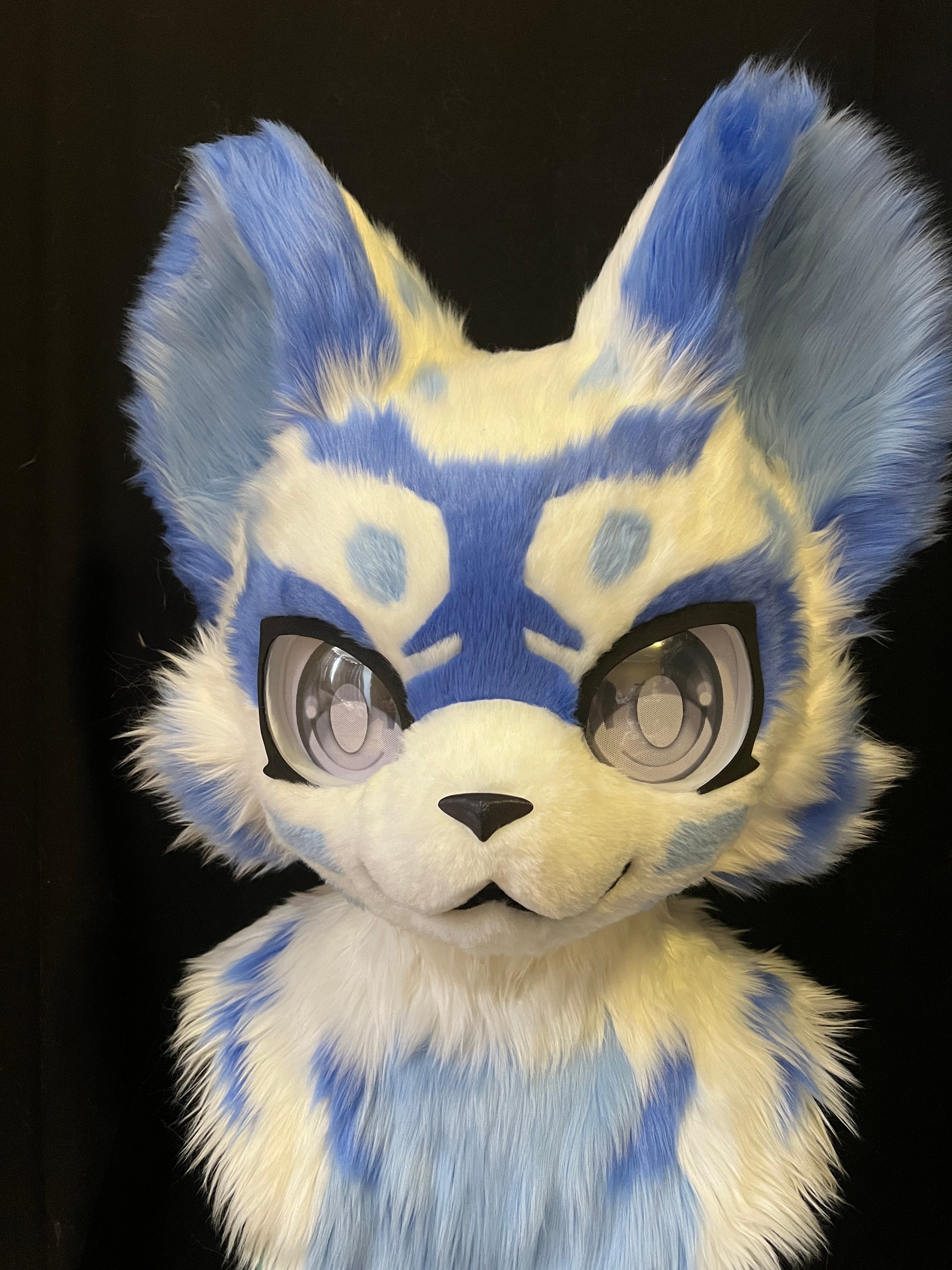Blue White Tiger Kemono Head Fursuit