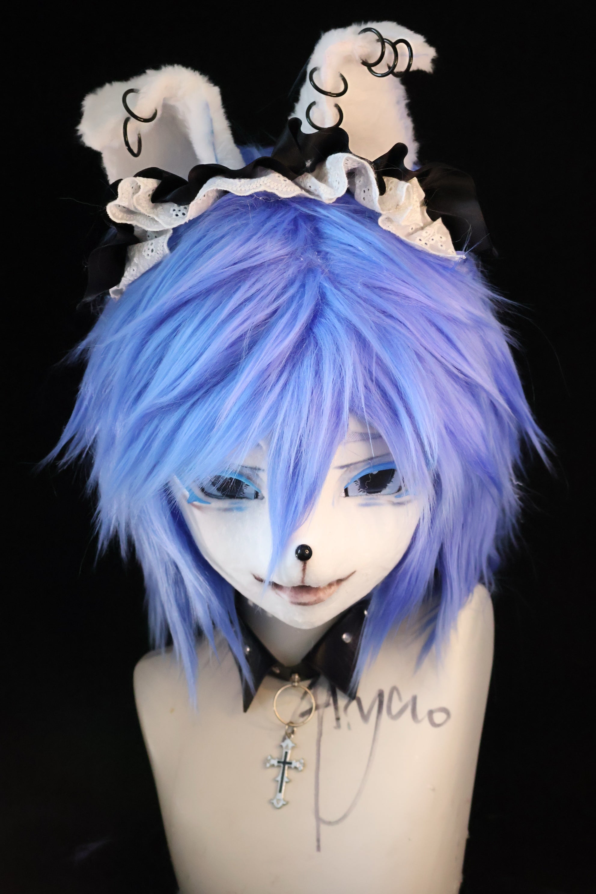 Blue Bunny Kig Head Fursuit