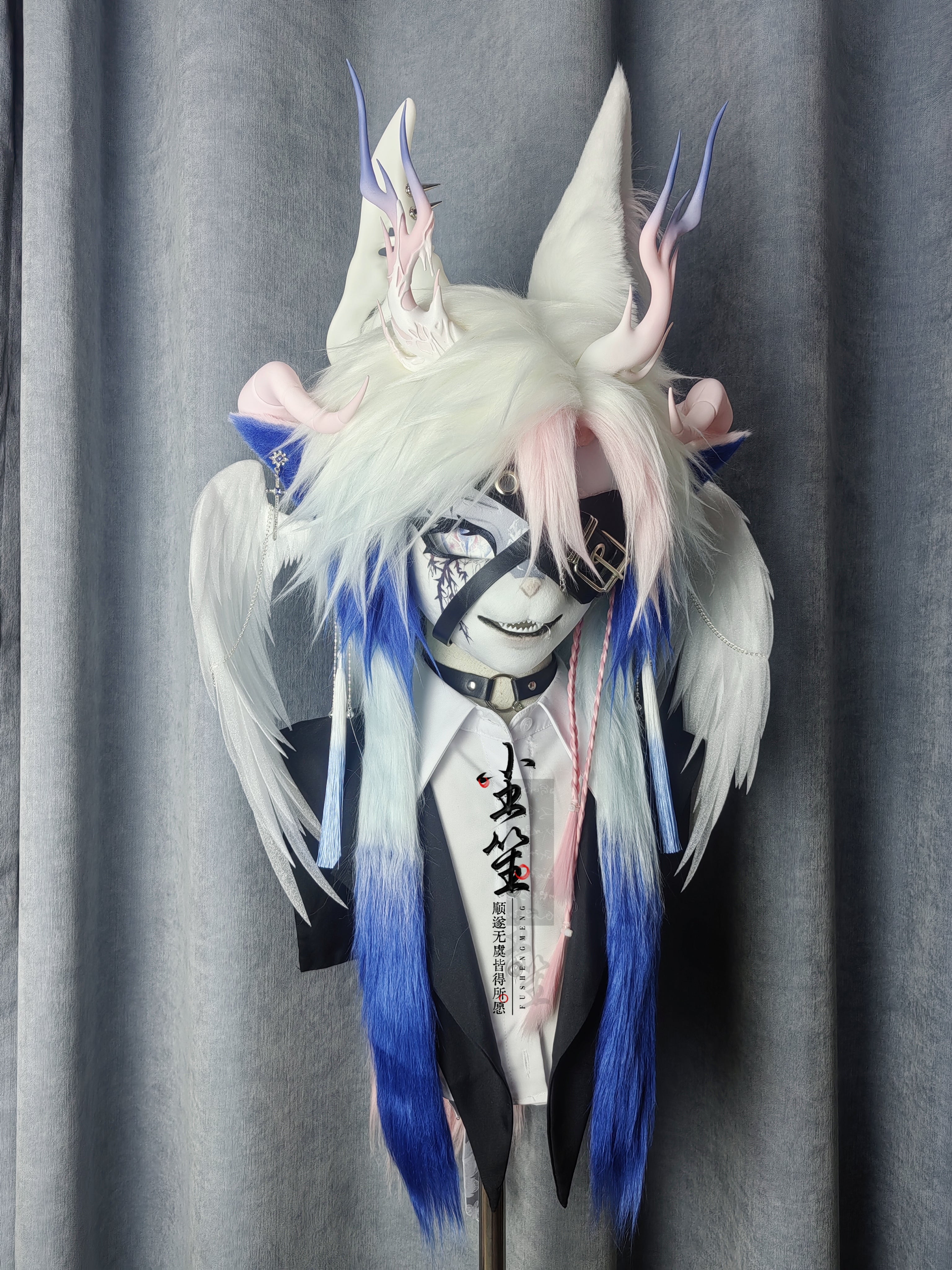 Devil Angel Kig Head Fursuit (Removable ears/horns/wings)