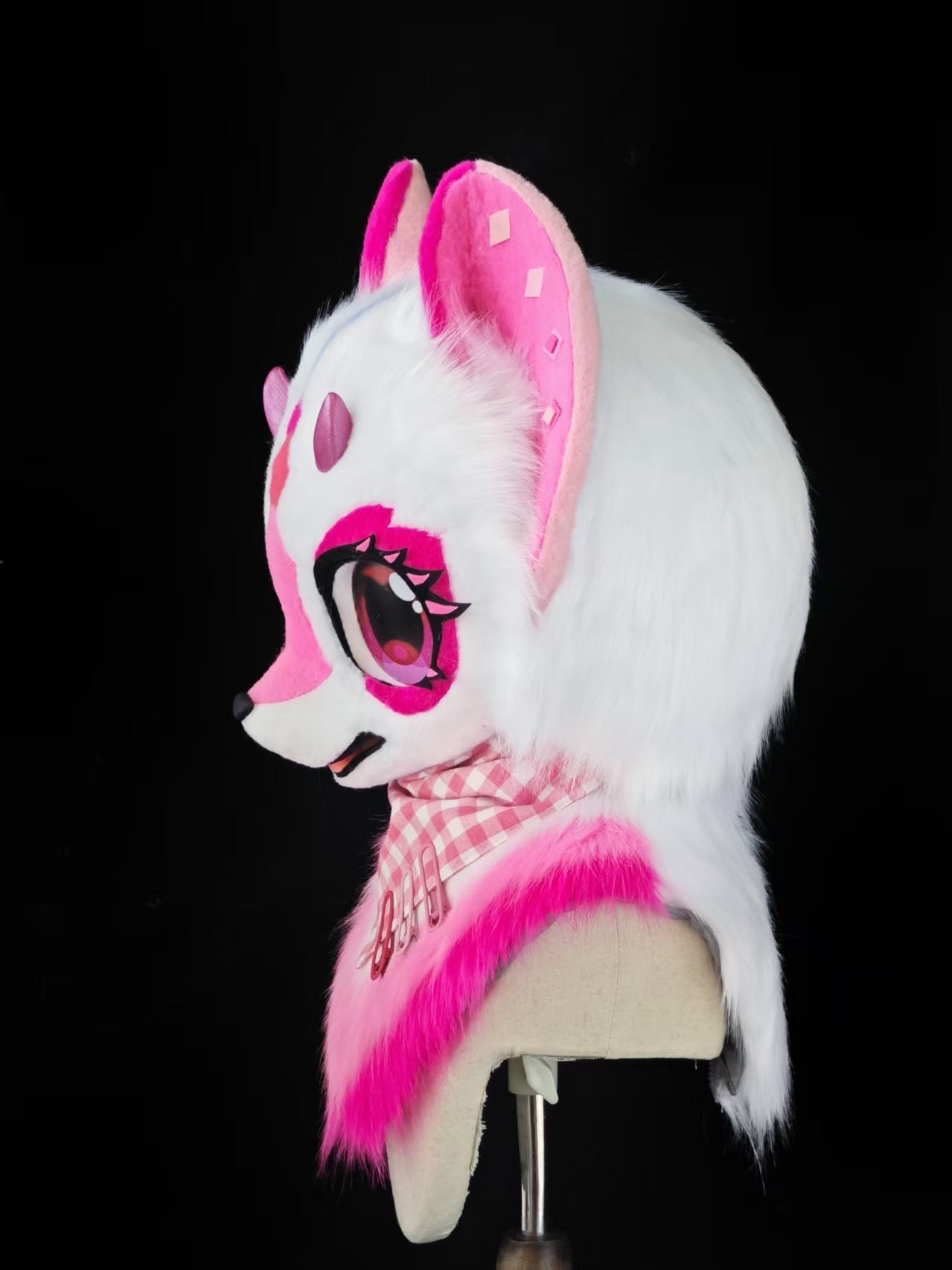 Pink Kitten Kemono Head Fursuit (Gift Handpaws+Tail)