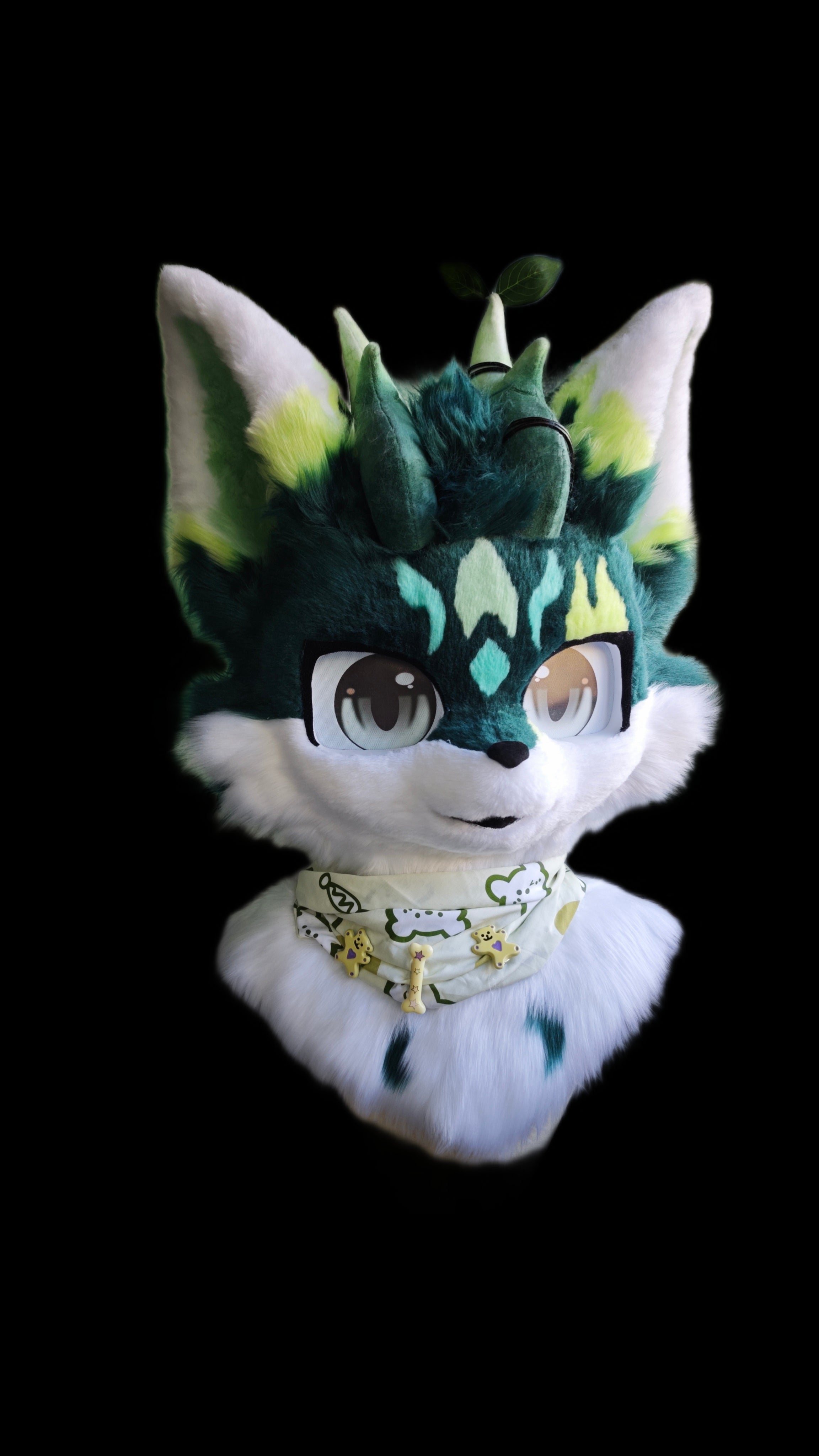 Green Dragon Kemono Head Fursuit (Gift Handpaws)