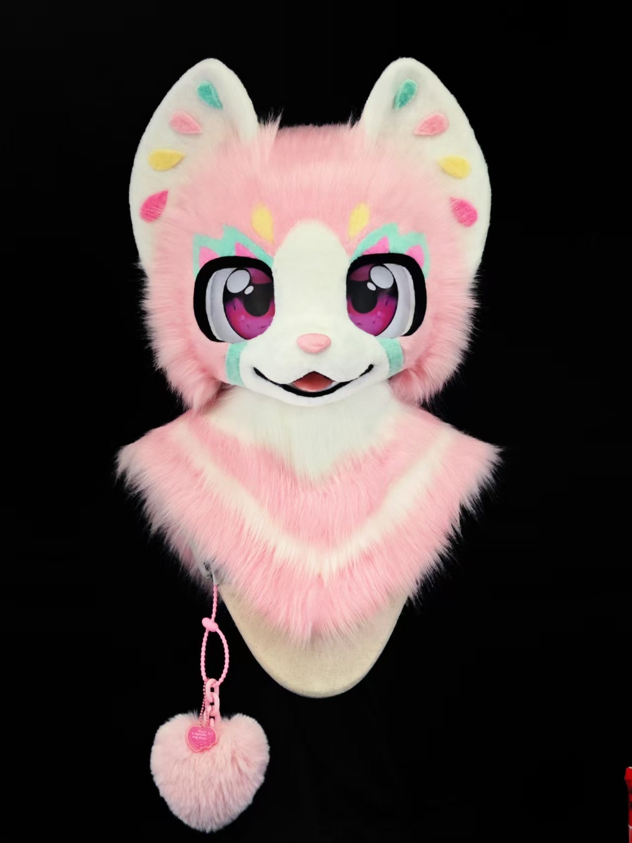 Pink Kitten Kemono Head Fursuit (Gift Handpaws+Tail)