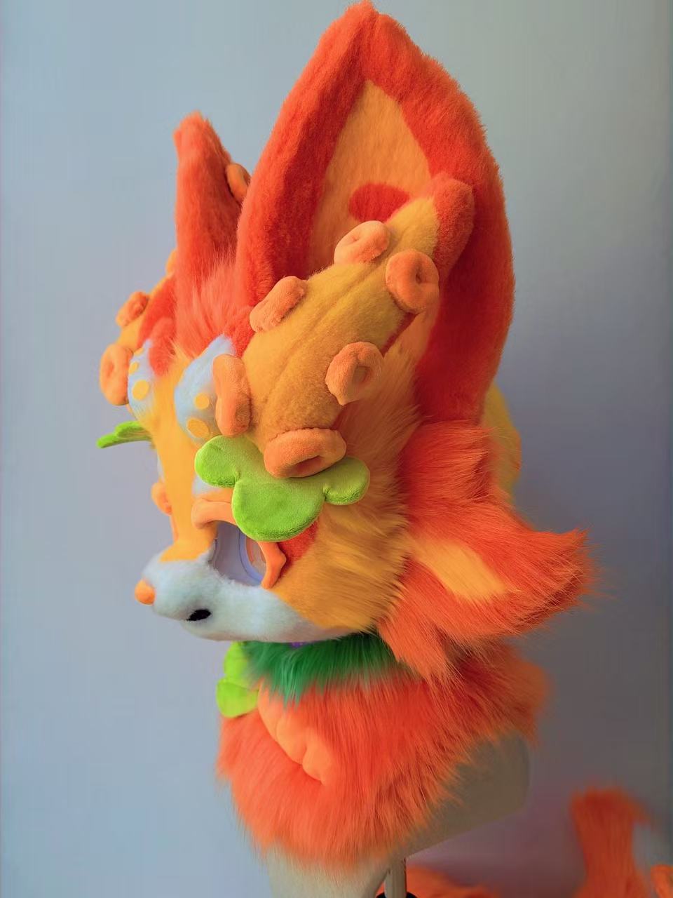 Carrot Octopus Kitten Kemono Head Fursuit (Gift Handpaws+Tail)