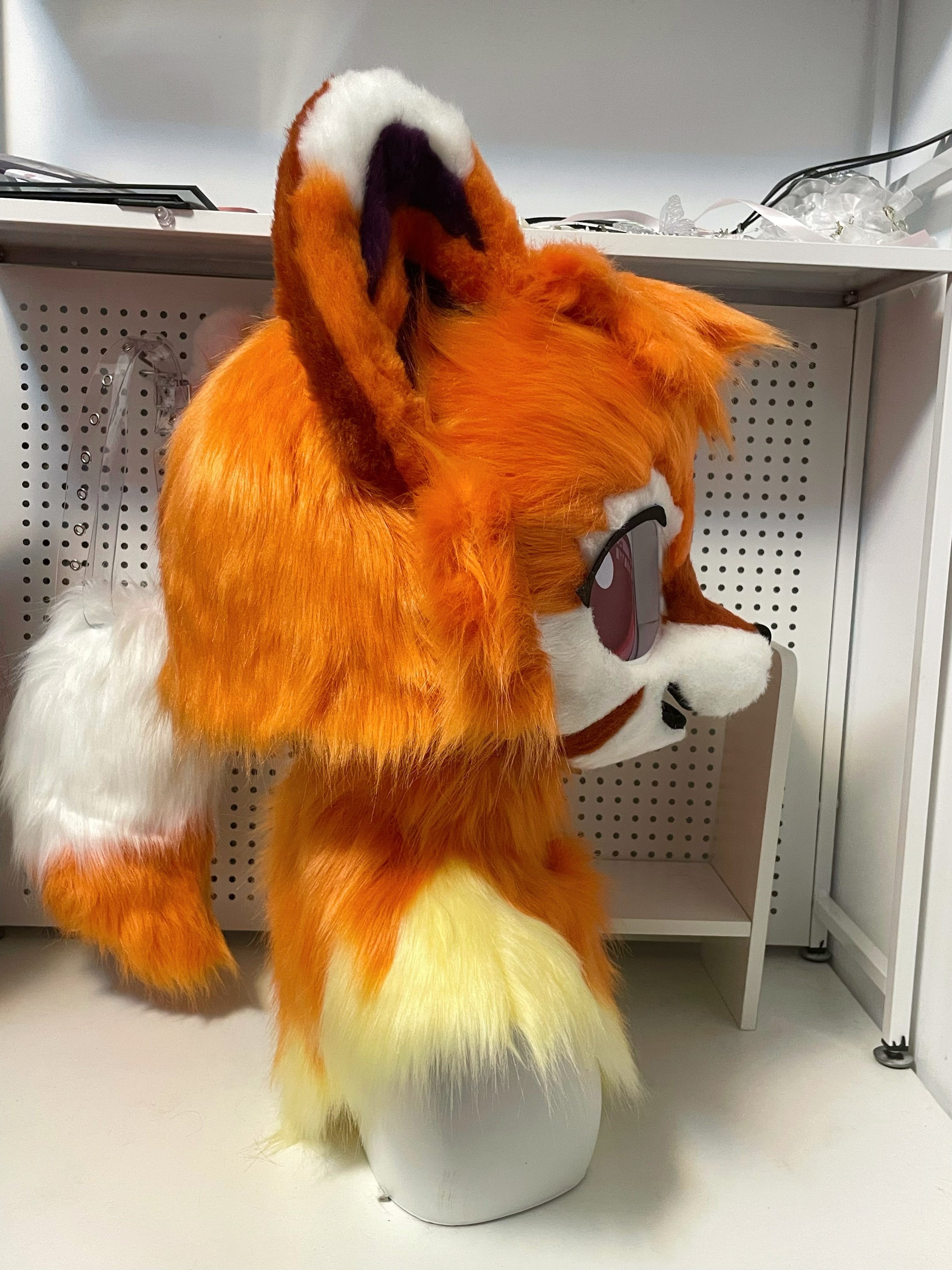 Orange Kitten Kemono Head Fursuit