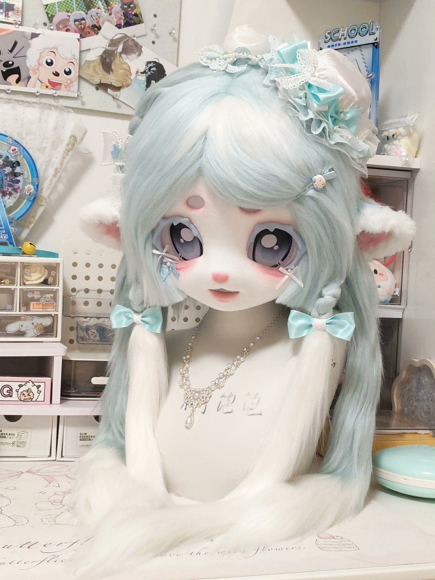 Blue Lamb Kig Head Fursuit