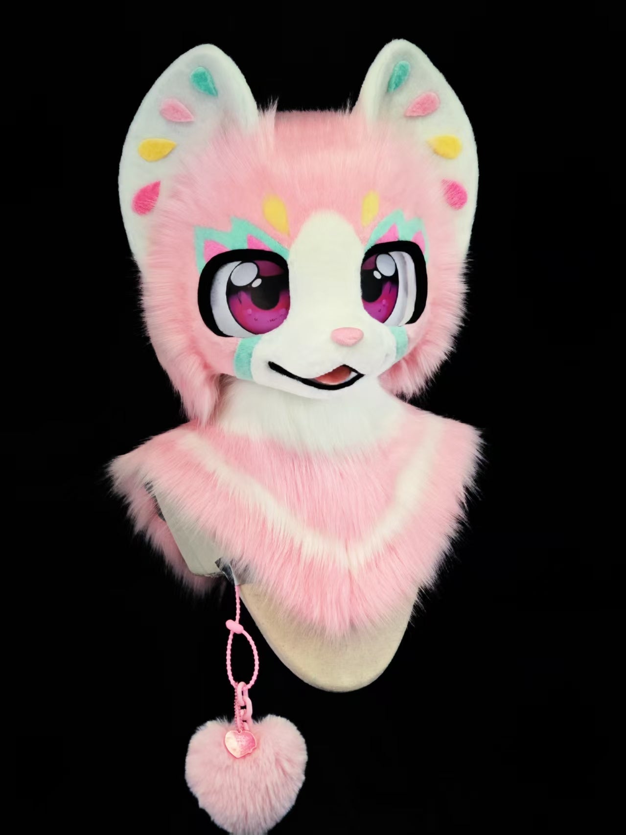 Pink Kitten Kemono Head Fursuit (Gift Handpaws+Tail)