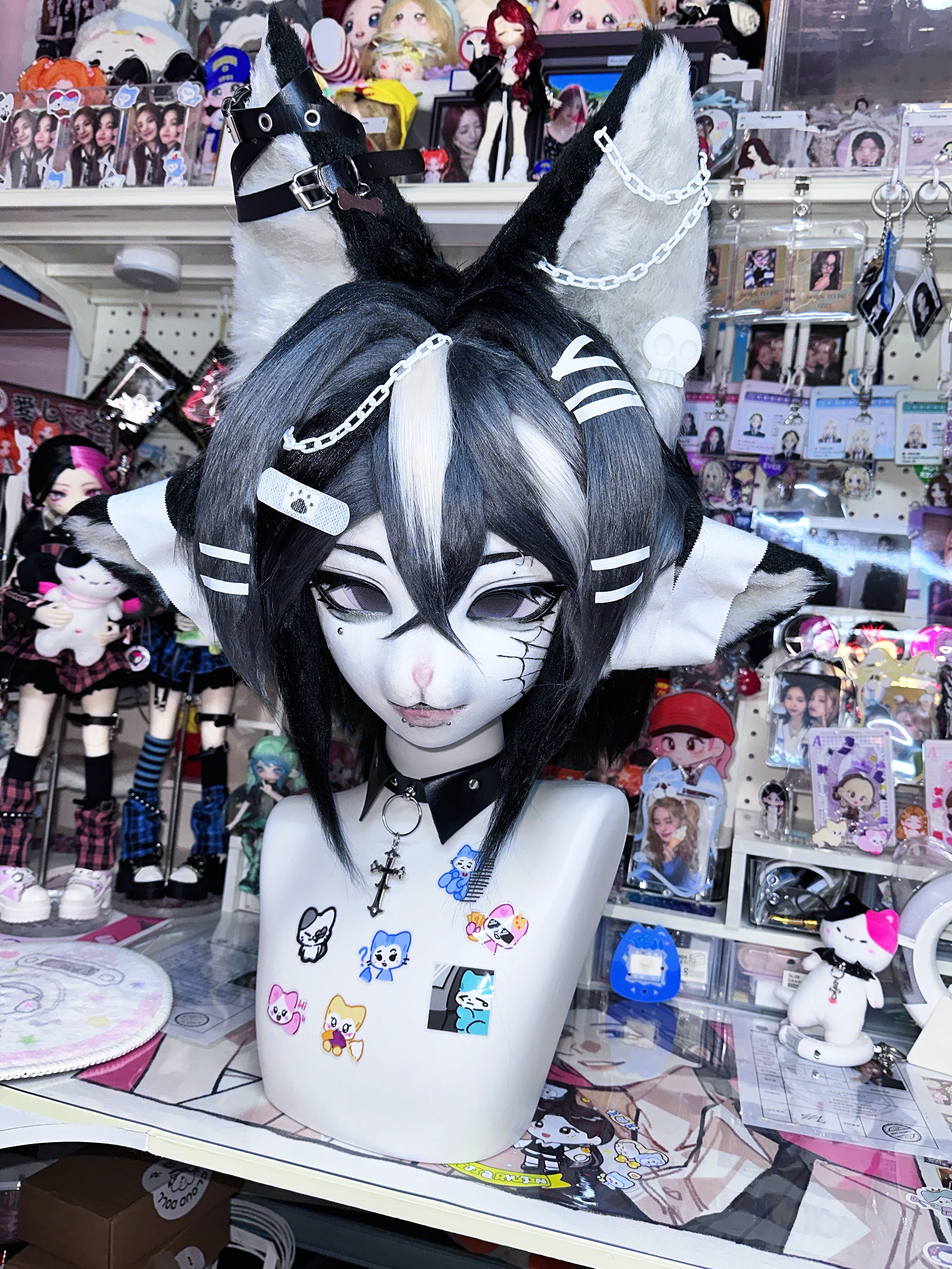 Four-Ears Fox Kig Head Fursuit
