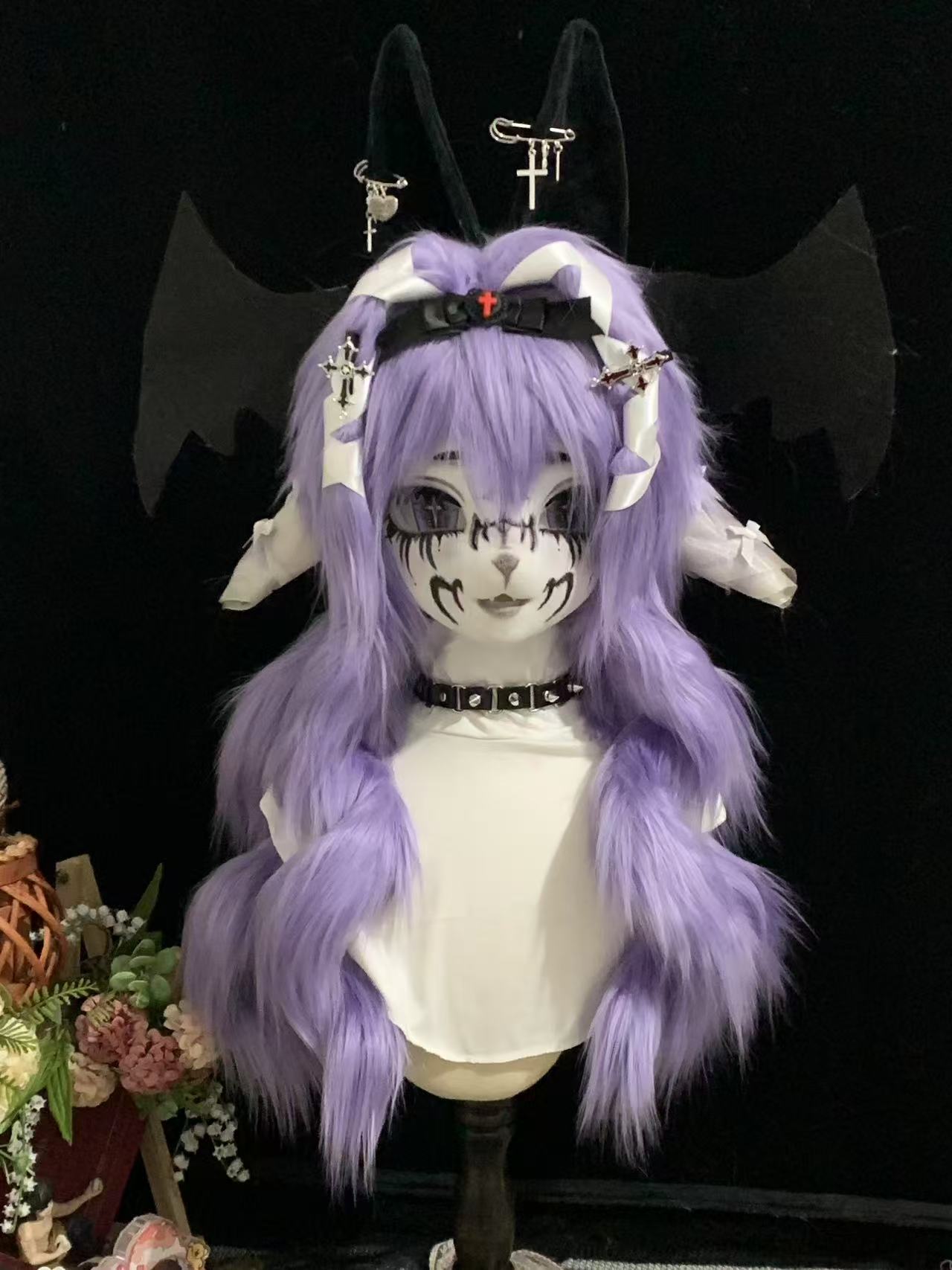 Gothic Lolita Bat Kig Head Fursuit