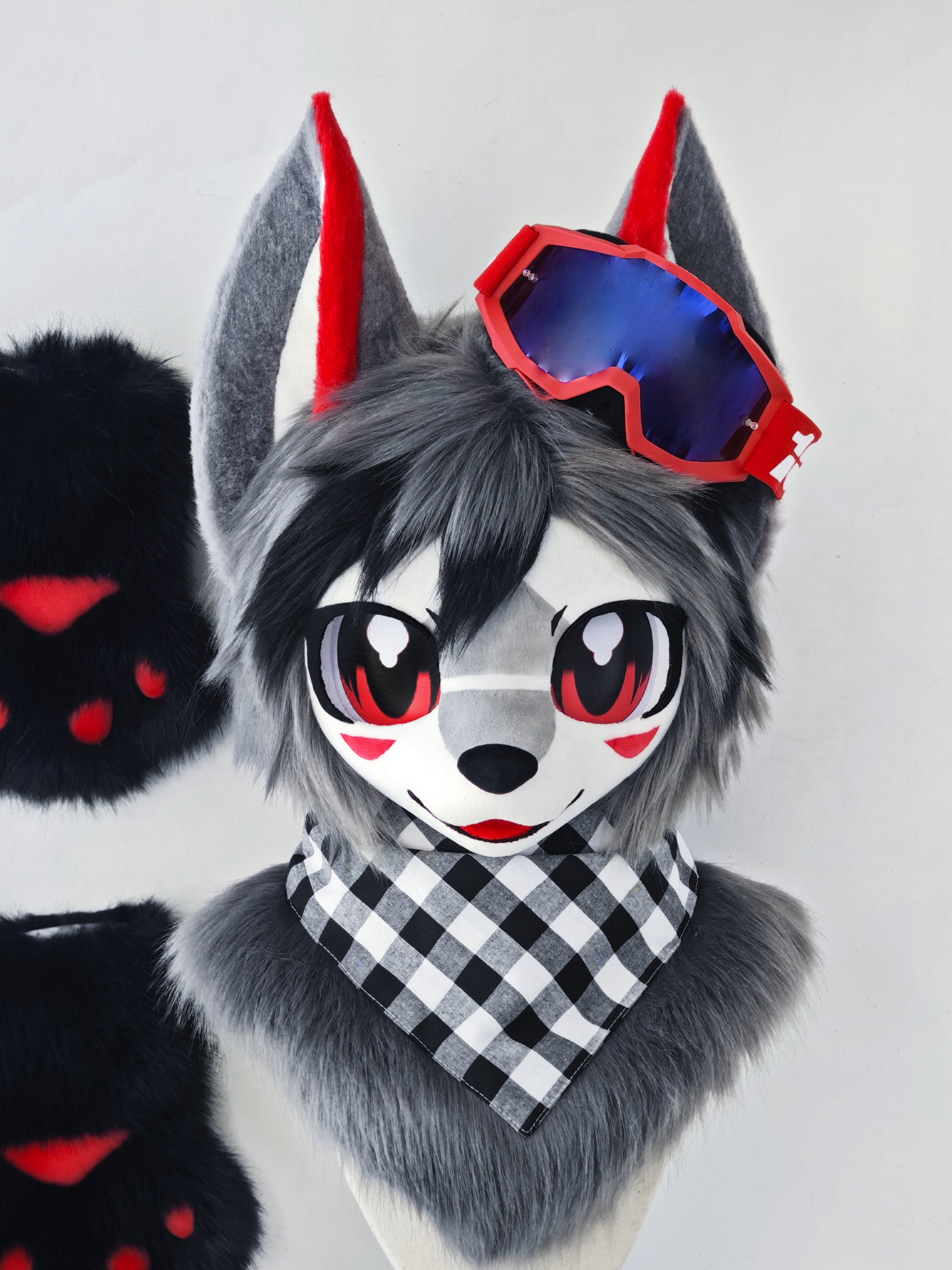 Gary Cycling Fox Kemono Head Fursuit (Gift Handpaws+Tail)