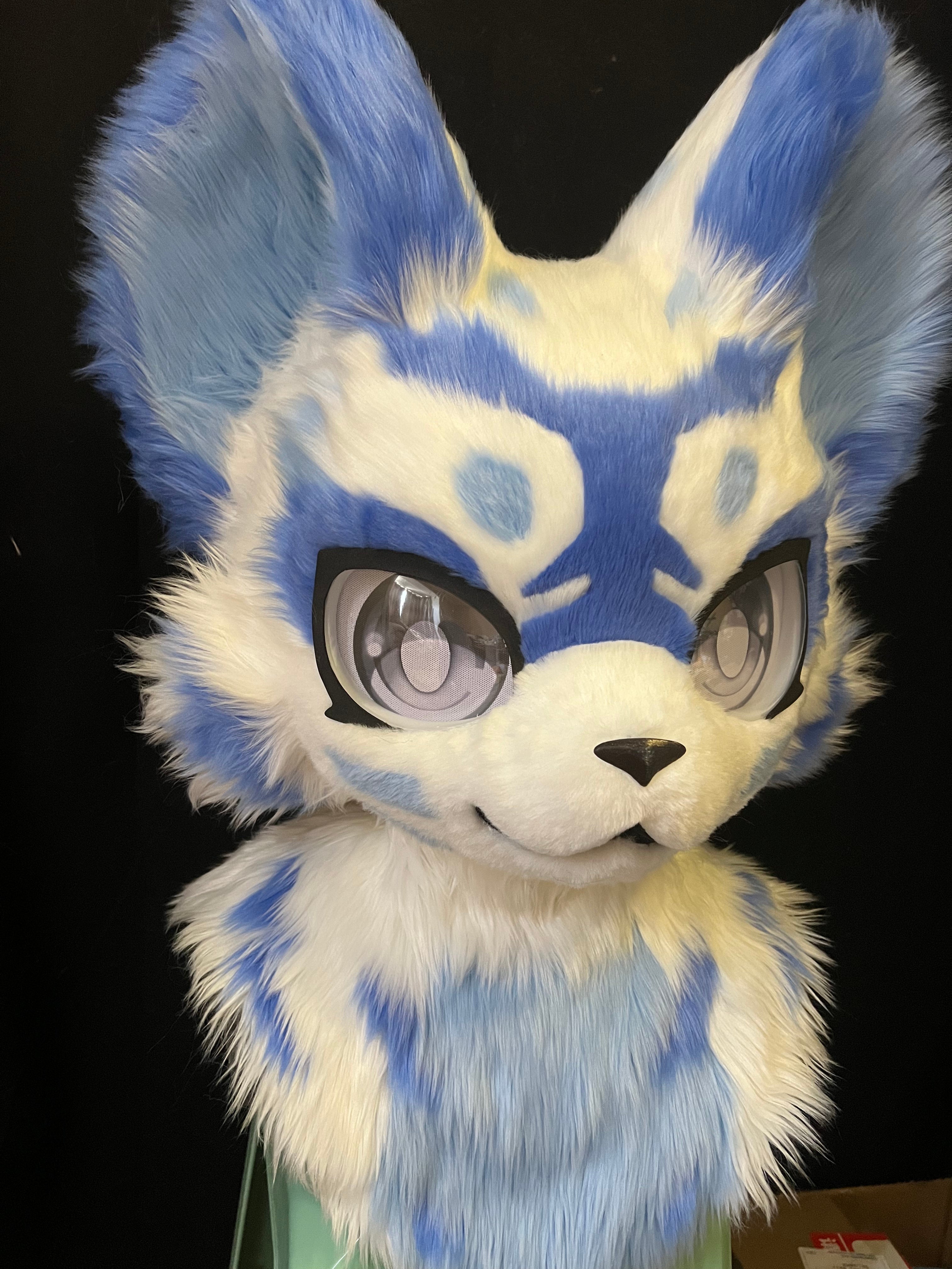 Blue White Tiger Kemono Head Fursuit