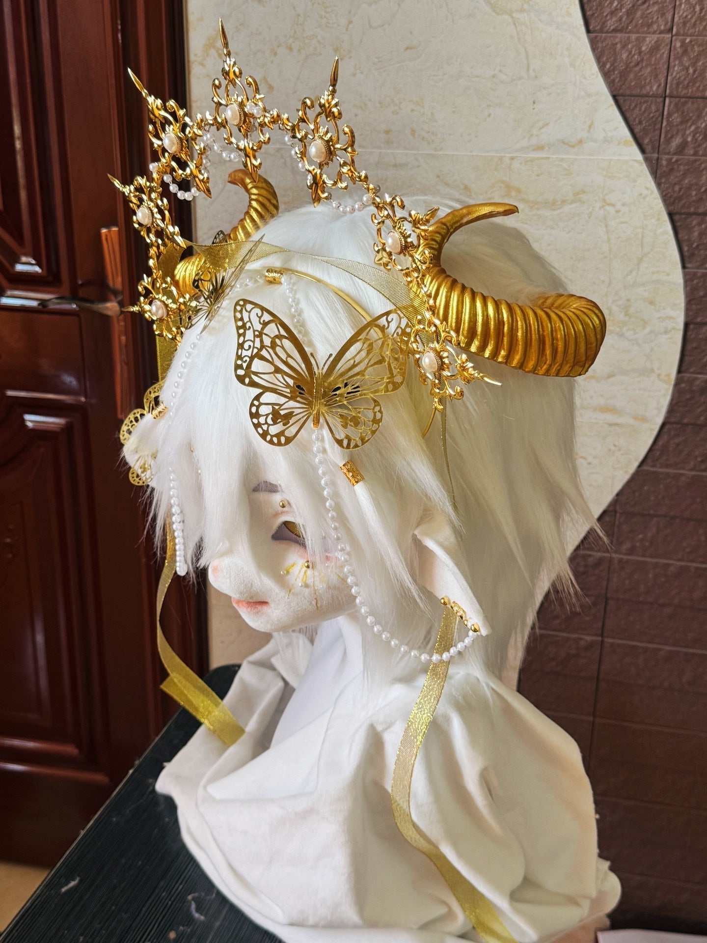 Golden God Lamb Kig Head Fursuit