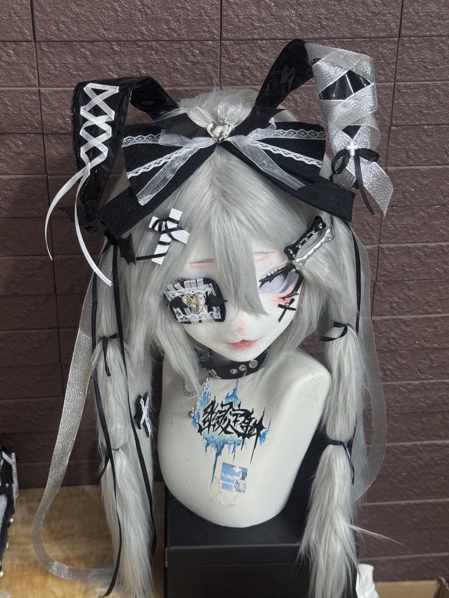 Gothic Twin Tail Bunny Kig Head Fursuit