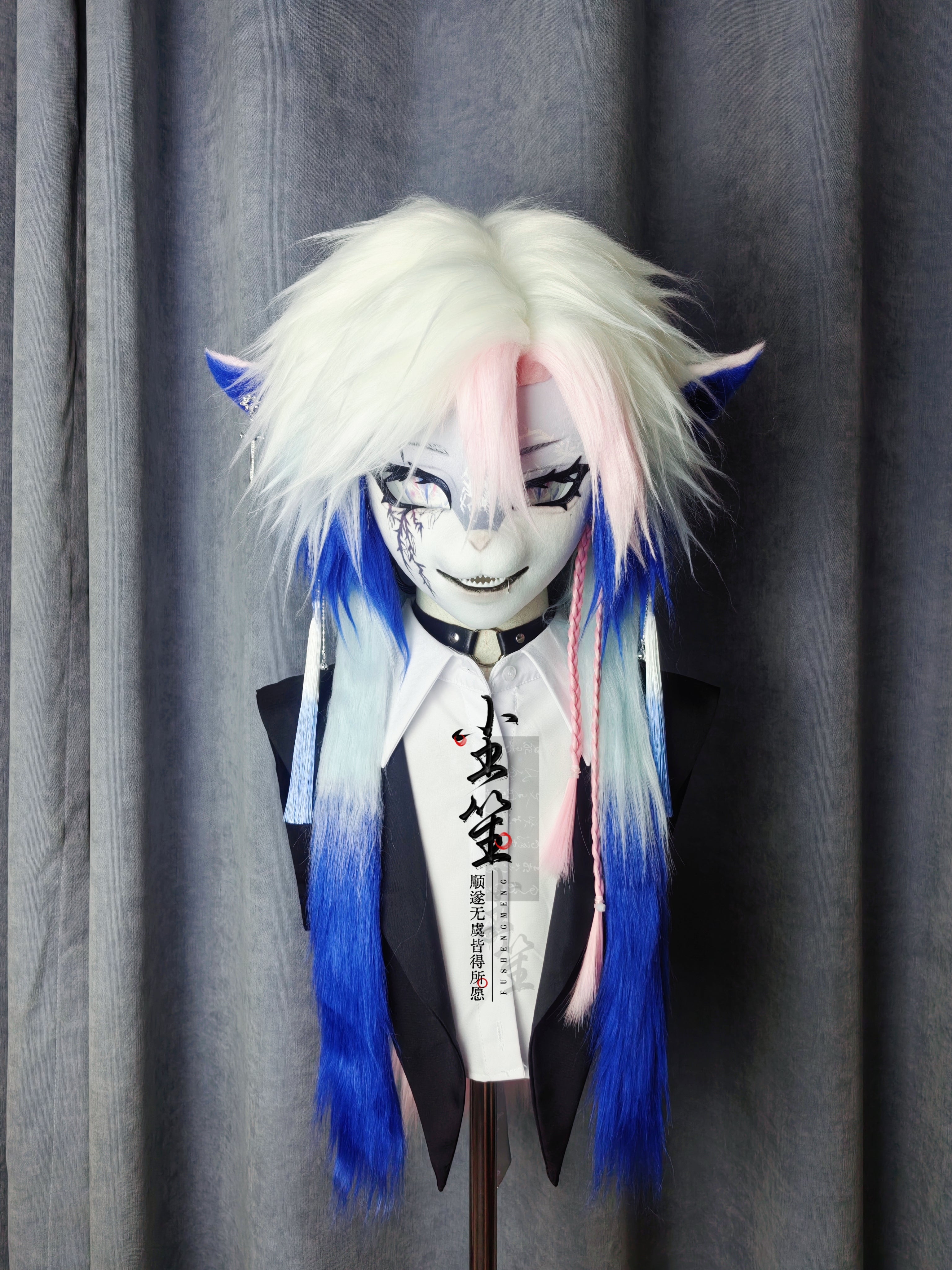 Devil Angel Kig Head Fursuit (Removable ears/horns/wings)