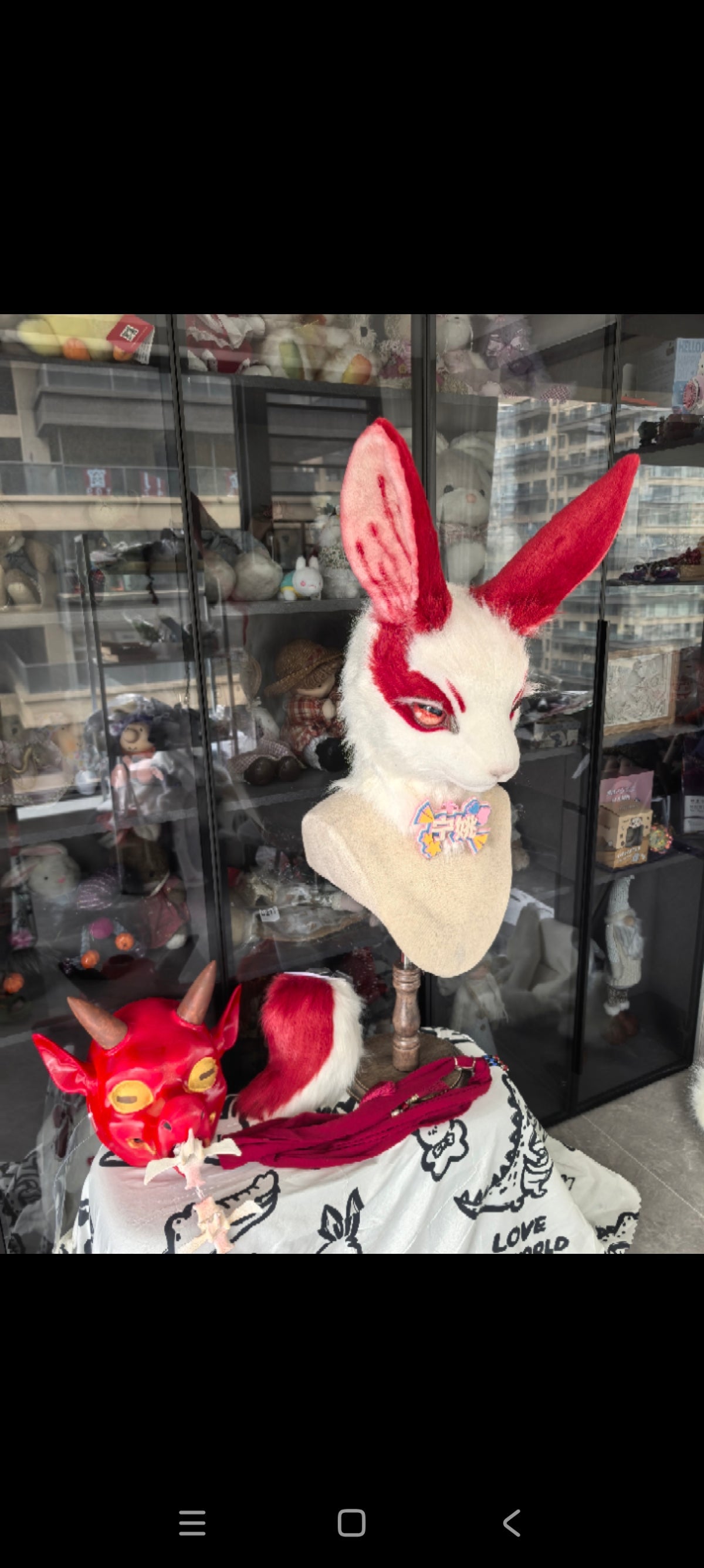 Devil Bunny Realistic Head Fursuit (Gift Mask)